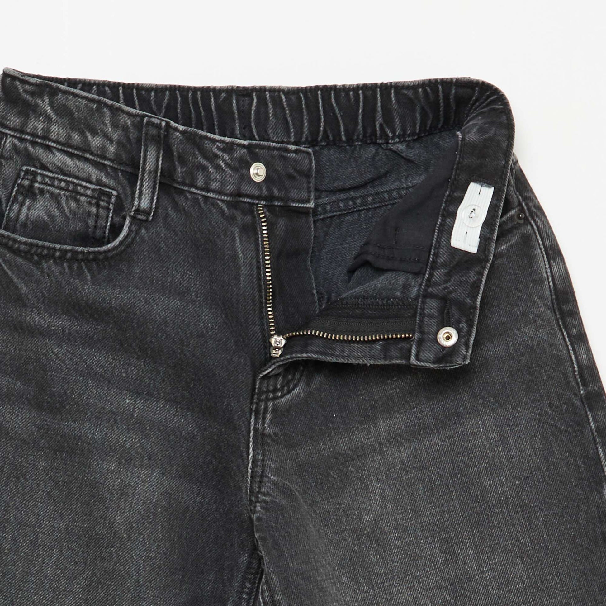 Jean baggy liso 5 bolsillos NEGRO