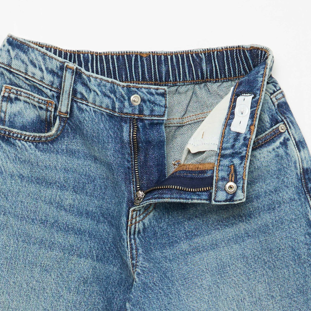 Jean baggy liso 5 bolsillos AZUL