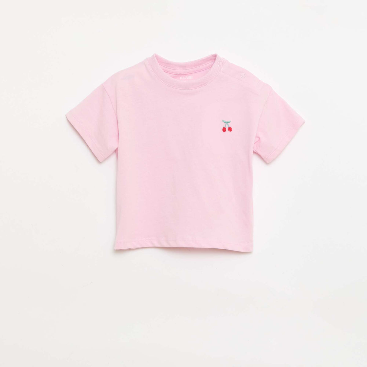 Pack de 2 camisetas con detalle en el pecho ROSA