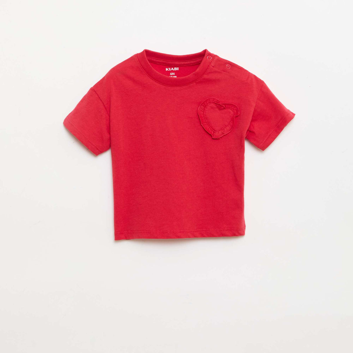 Pack de 2 camisetas con detalle en el pecho ROSA