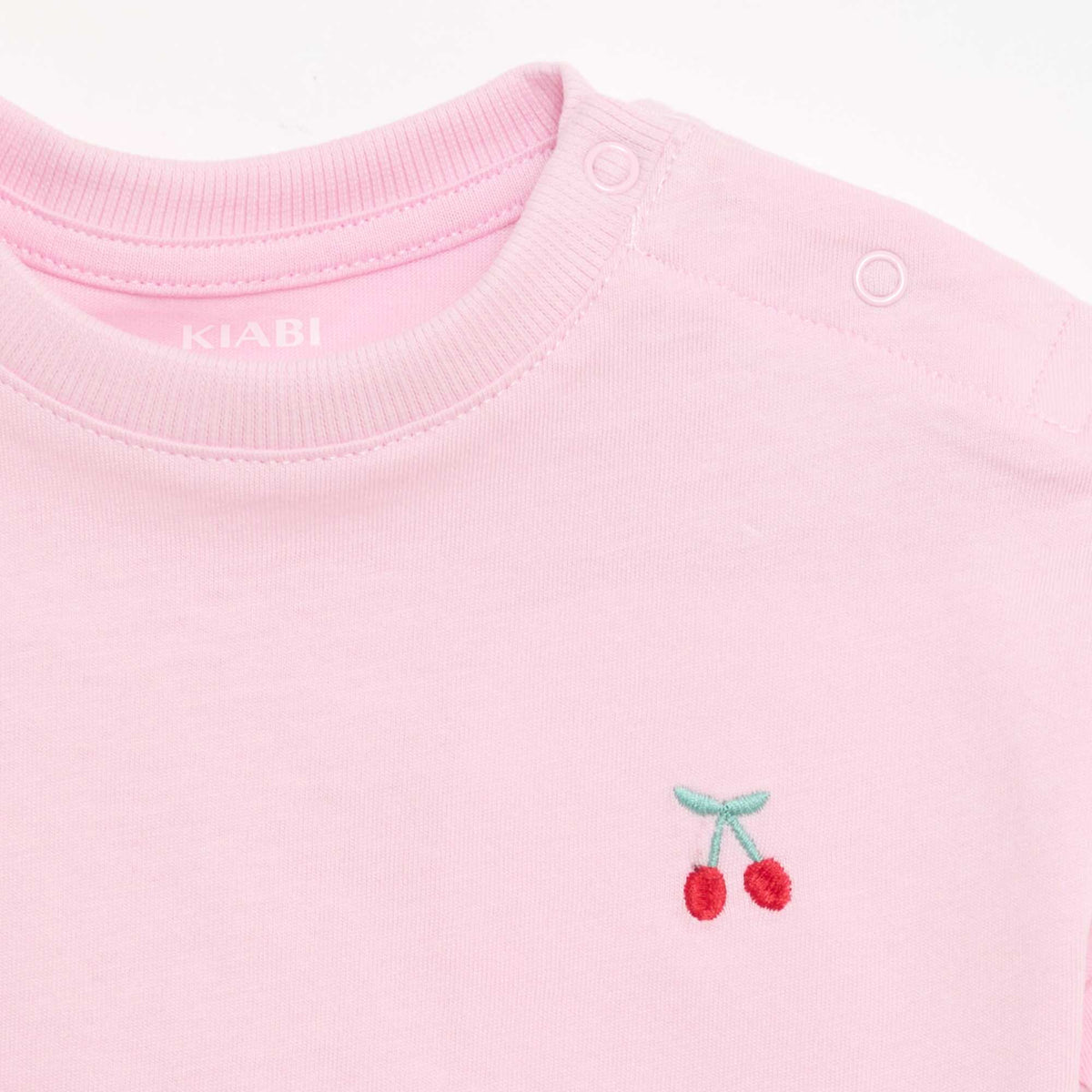 Pack de 2 camisetas con detalle en el pecho ROSA