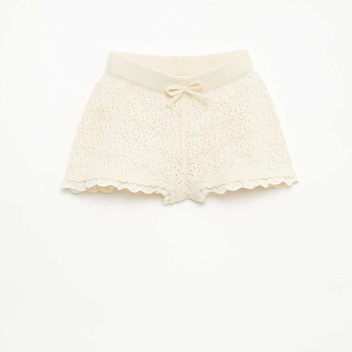 Pantalón corto de punto BLANCO