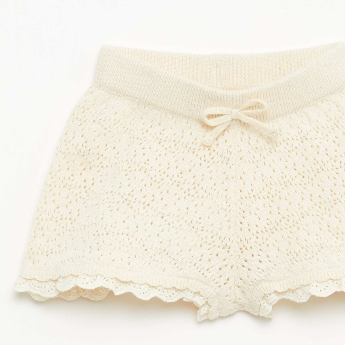 Pantalón corto de punto BLANCO