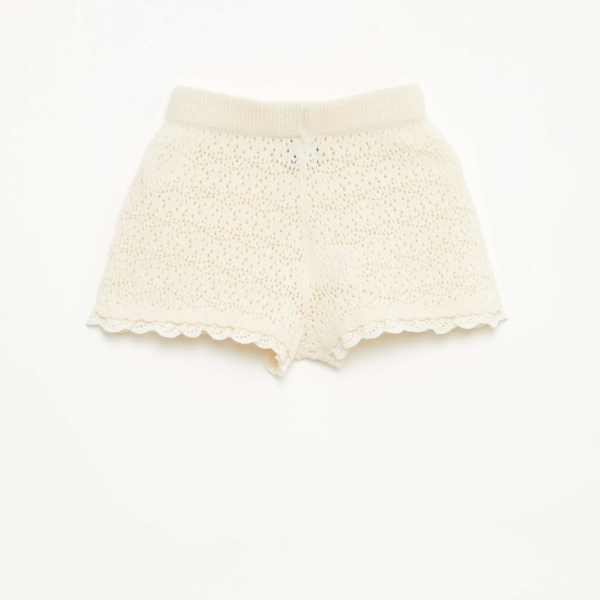 Pantalón corto de punto BLANCO