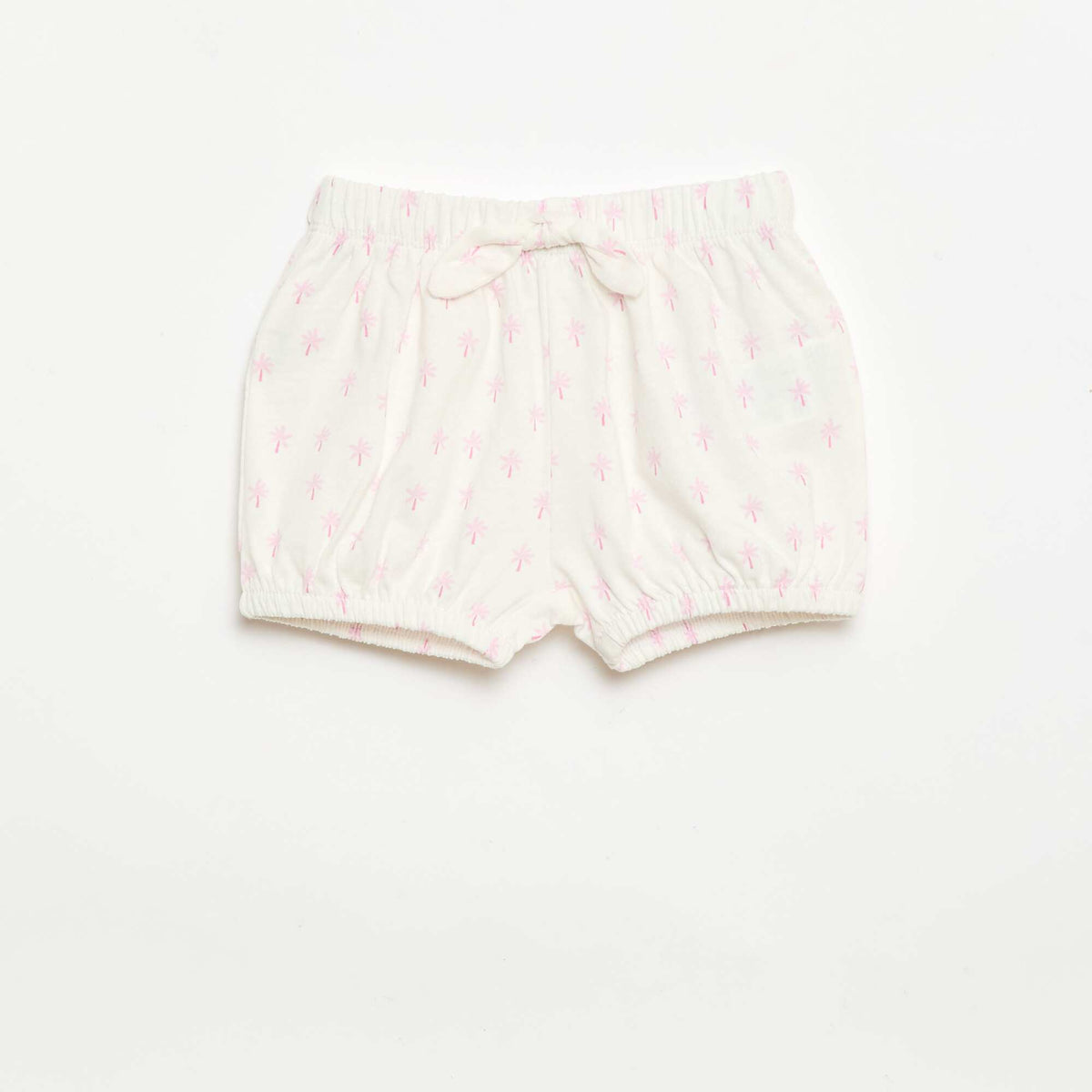 Pack de 2 pantalones cortos con lazos de fantasía BLANCO