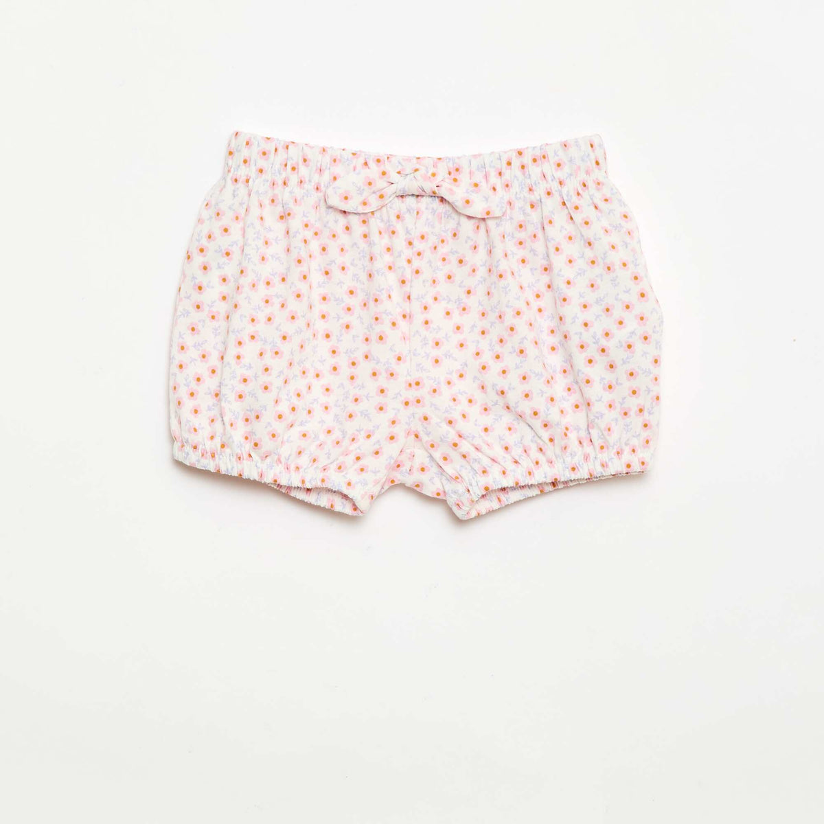 Pack de 2 pantalones cortos con lazos de fantasía BLANCO