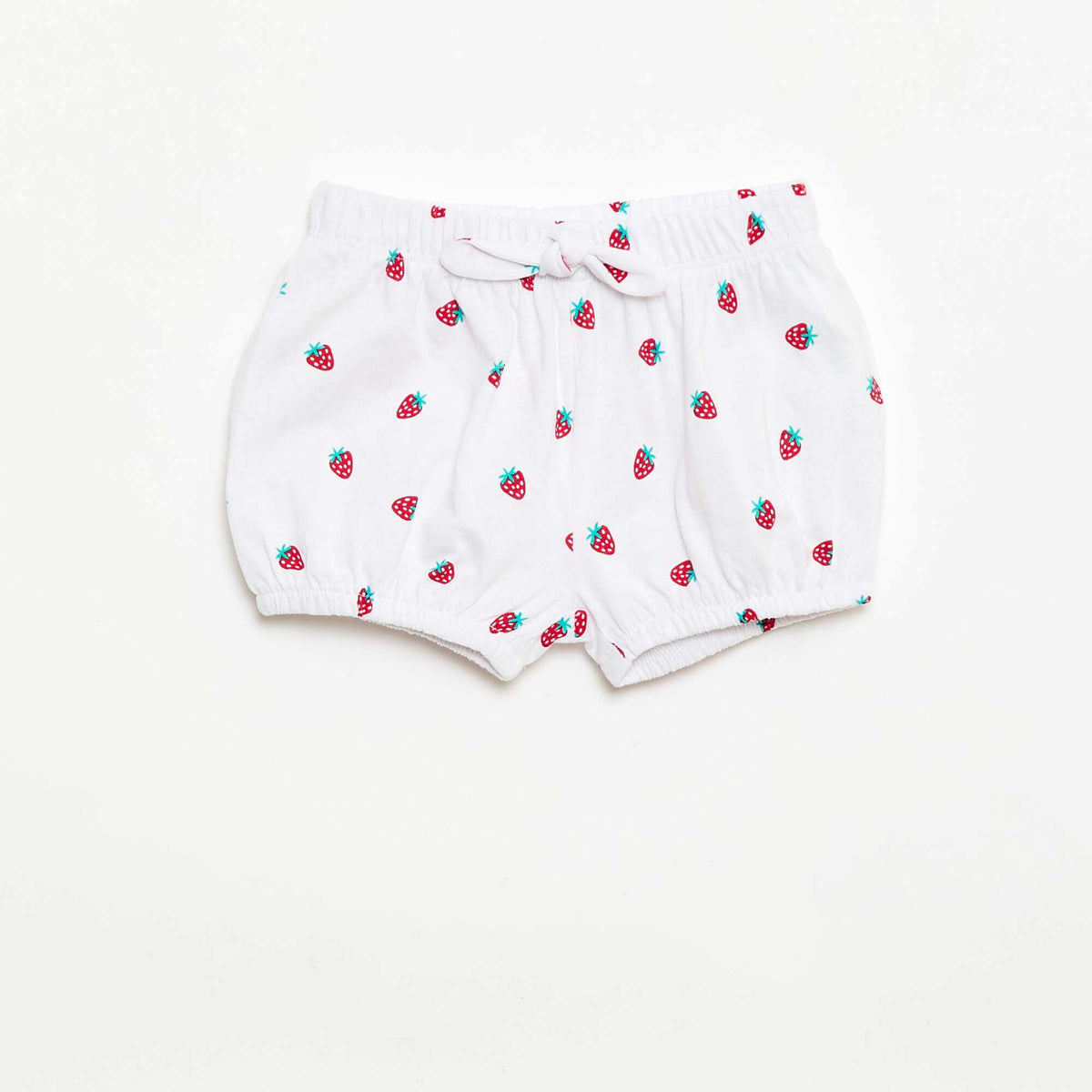 Pack de 2 pantalones cortos con lazos de fantasía BLANCO