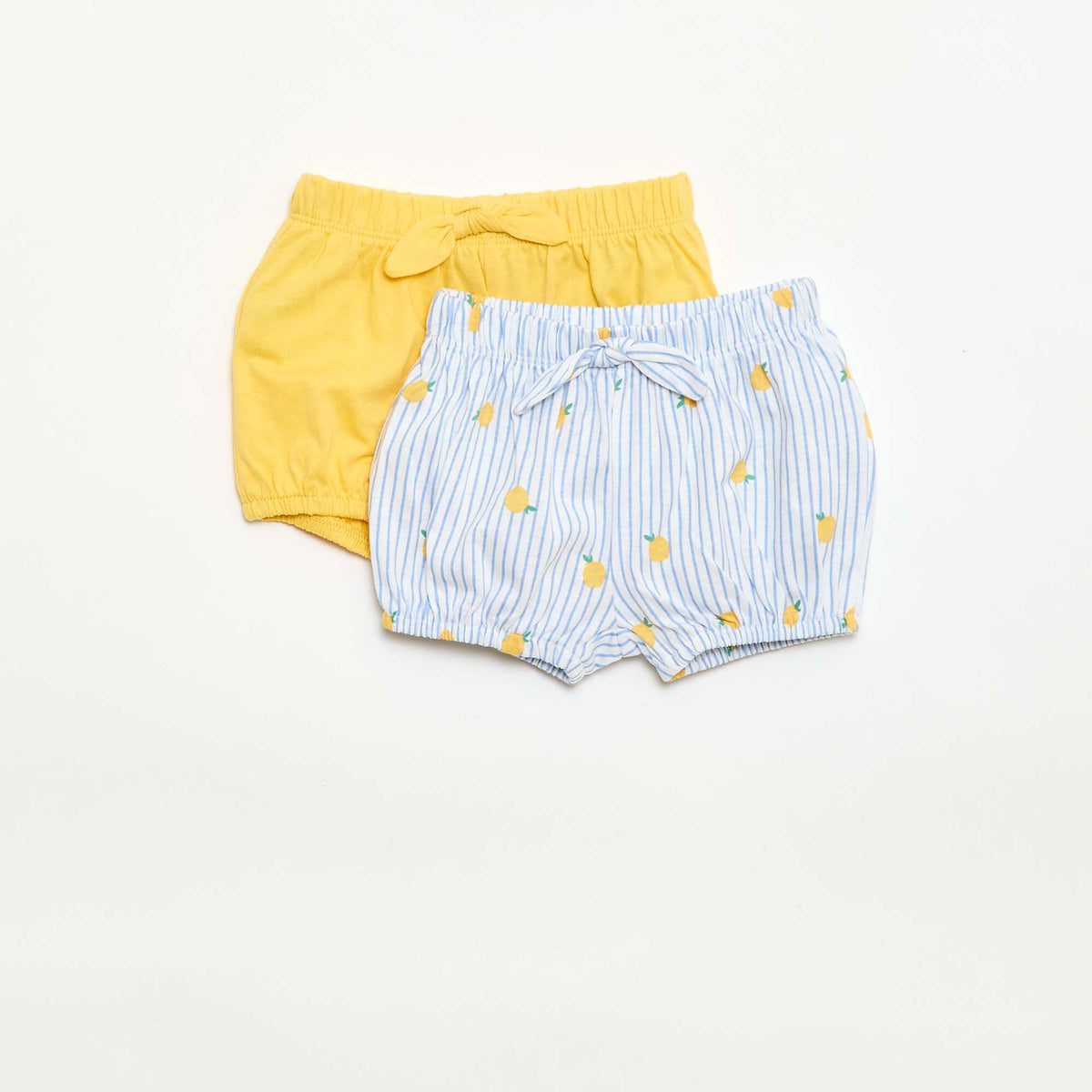 Pack de 2 pantalones cortos con lazos de fantasía AZUL