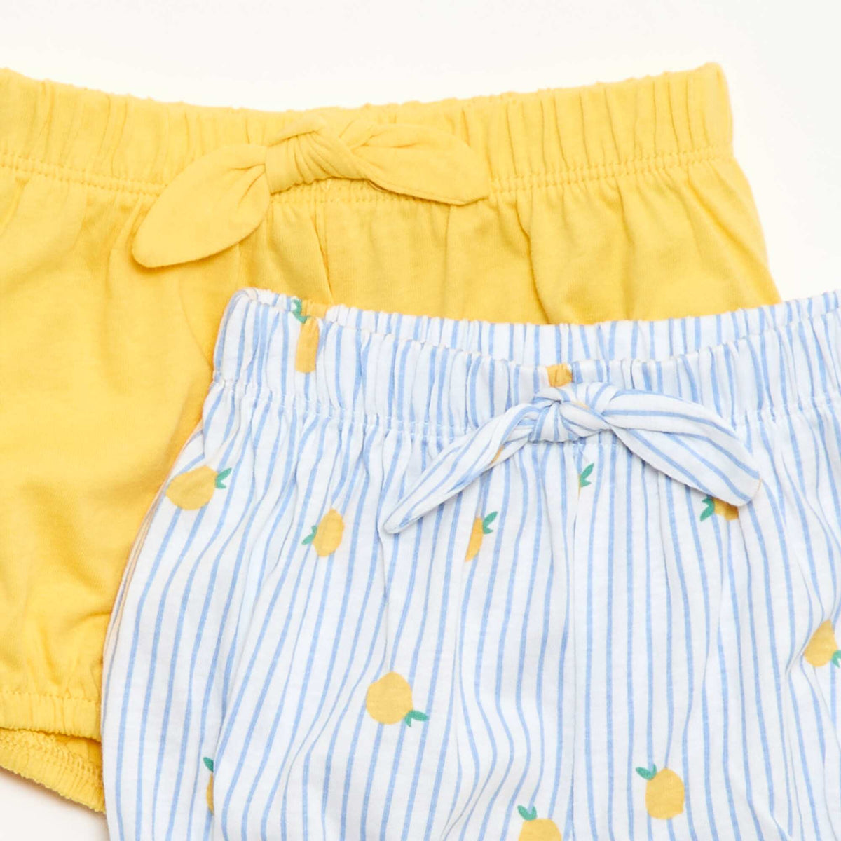 Pack de 2 pantalones cortos con lazos de fantasía AZUL