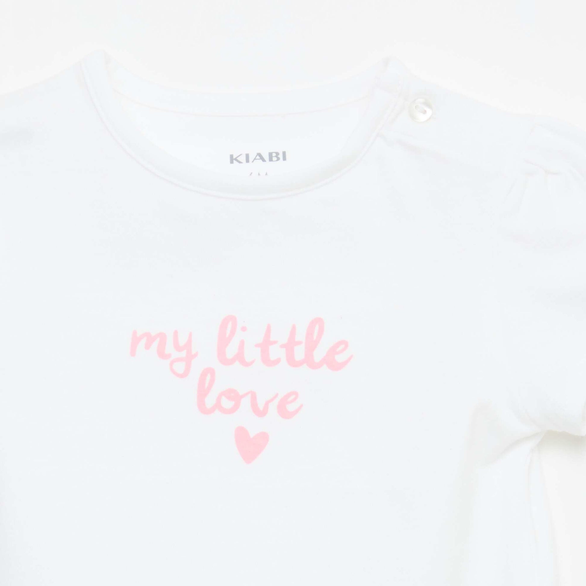 Camiseta de punto de manga corta BLANCO