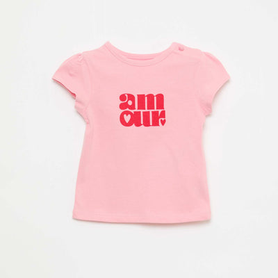 Camiseta de punto de manga corta ROSA