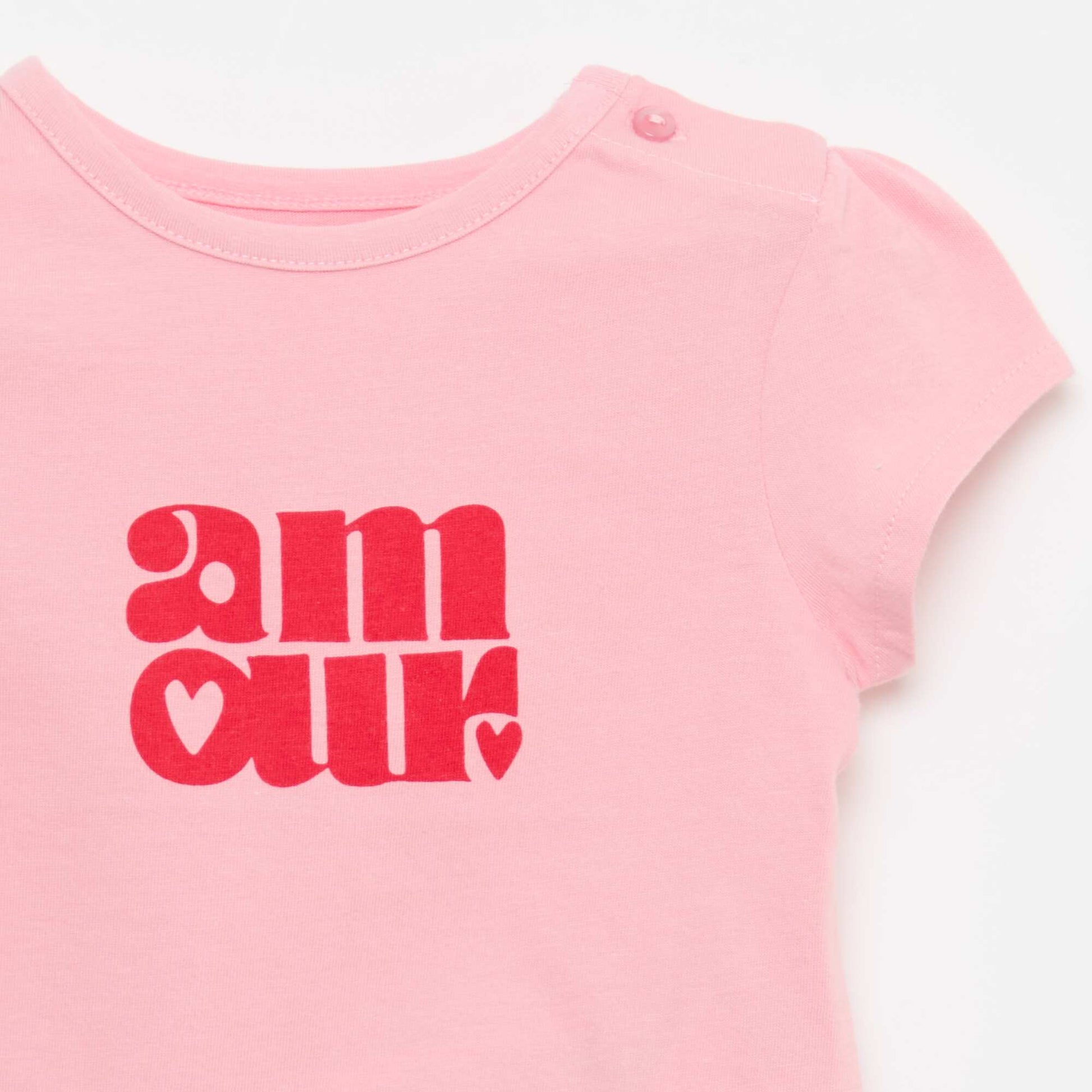 Camiseta de punto de manga corta ROSA