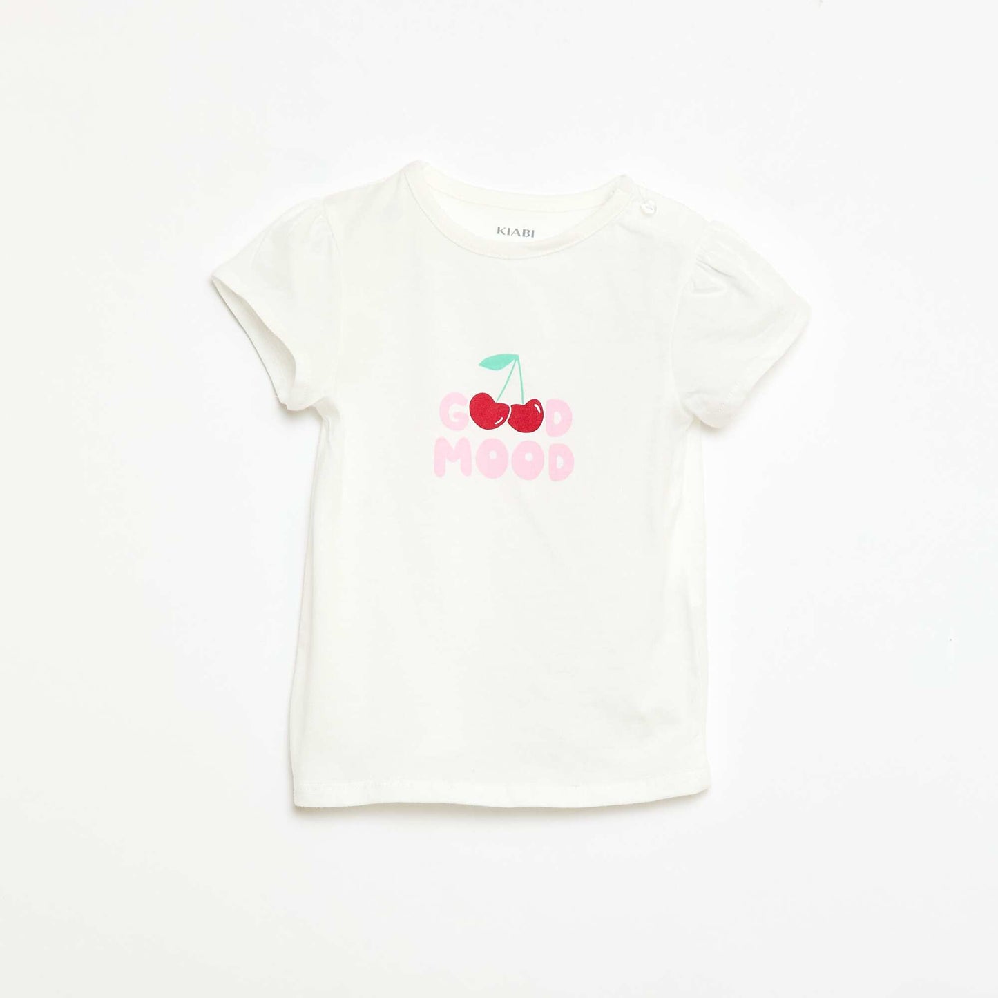 Camiseta de punto con mangas cortas BLANCO