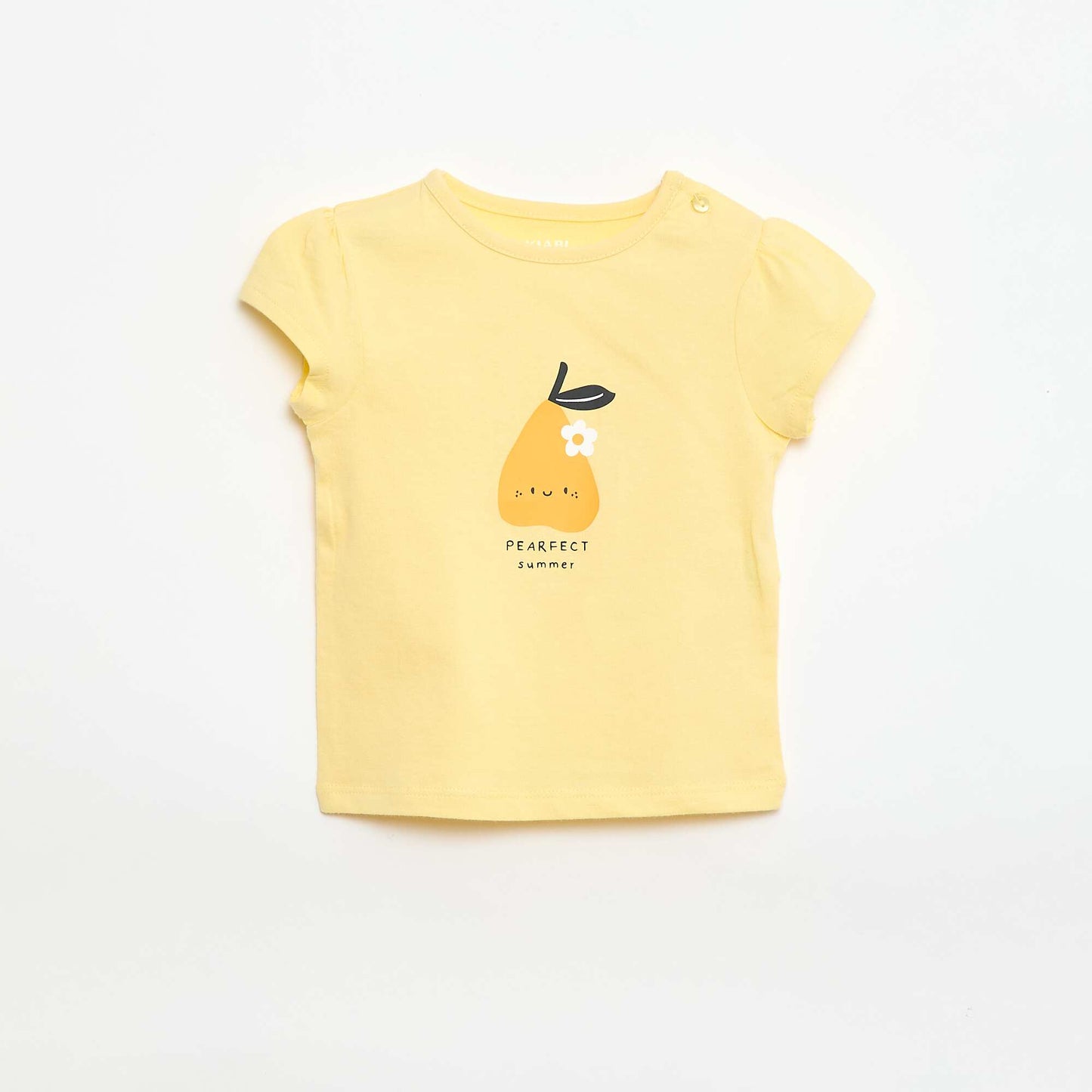 Camiseta de punto con mangas cortas AMARILLO