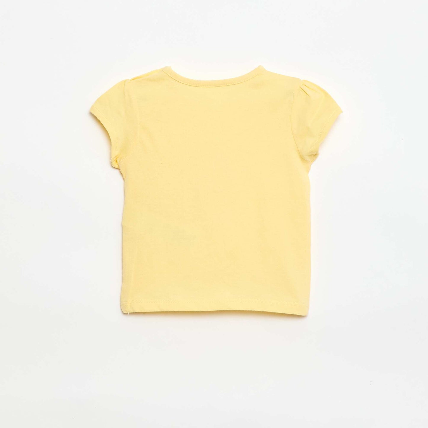 Camiseta de punto con mangas cortas AMARILLO