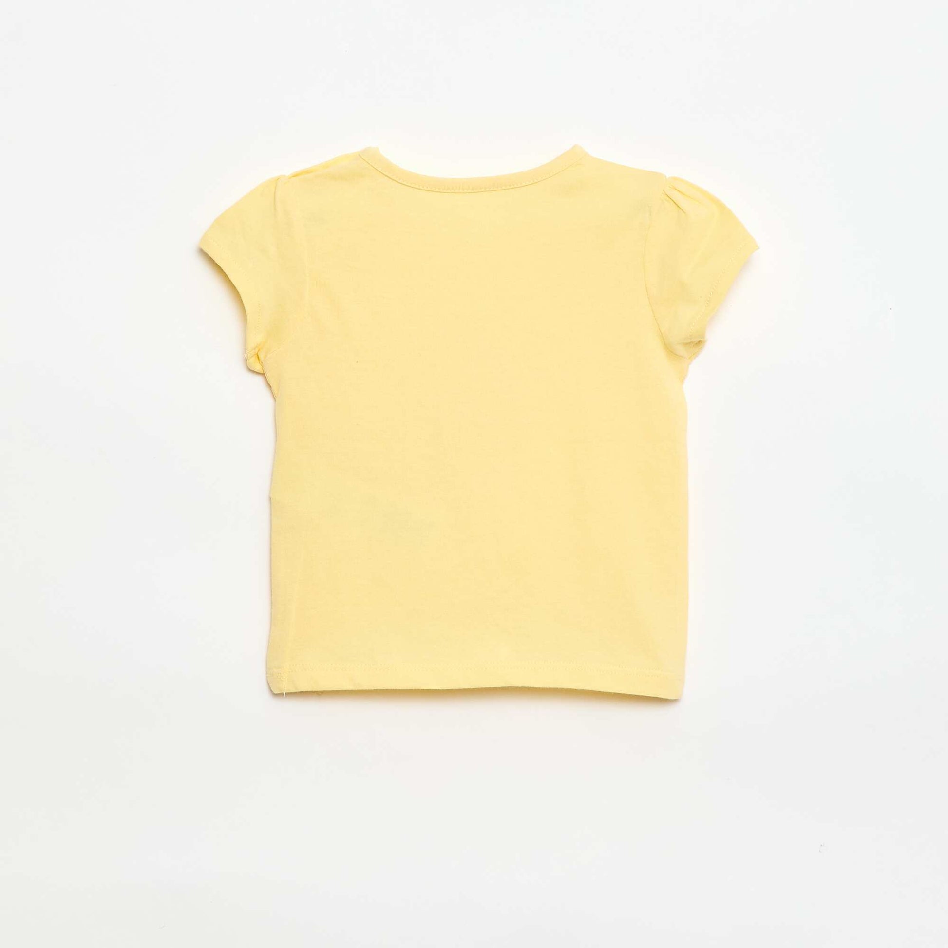 Camiseta de punto con mangas cortas AMARILLO
