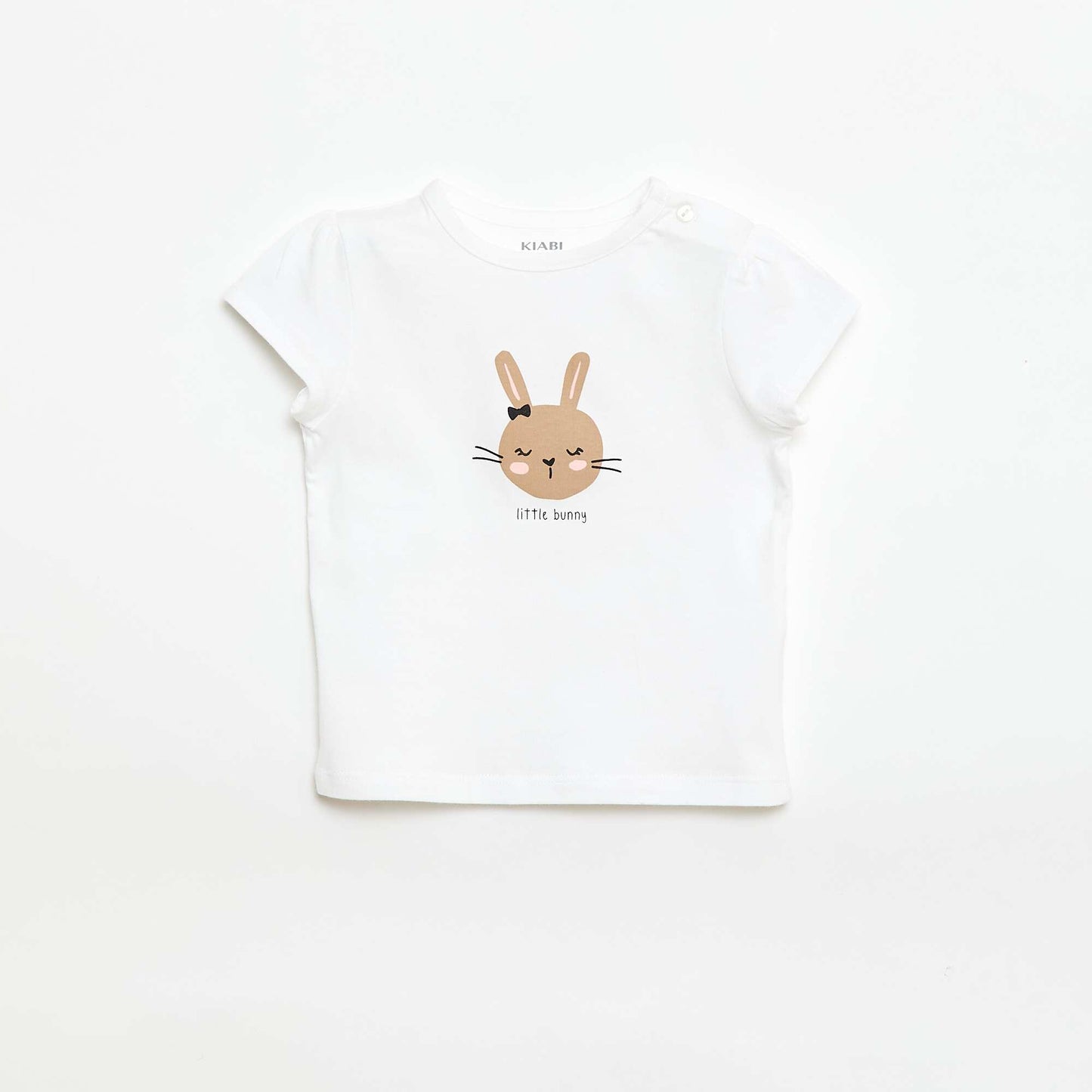 Camiseta de punto con mangas cortas BLANCO