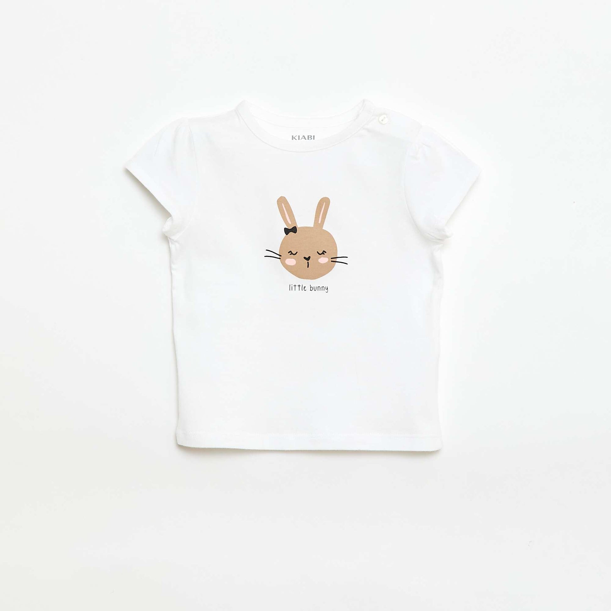 Camiseta de punto con mangas cortas BLANCO