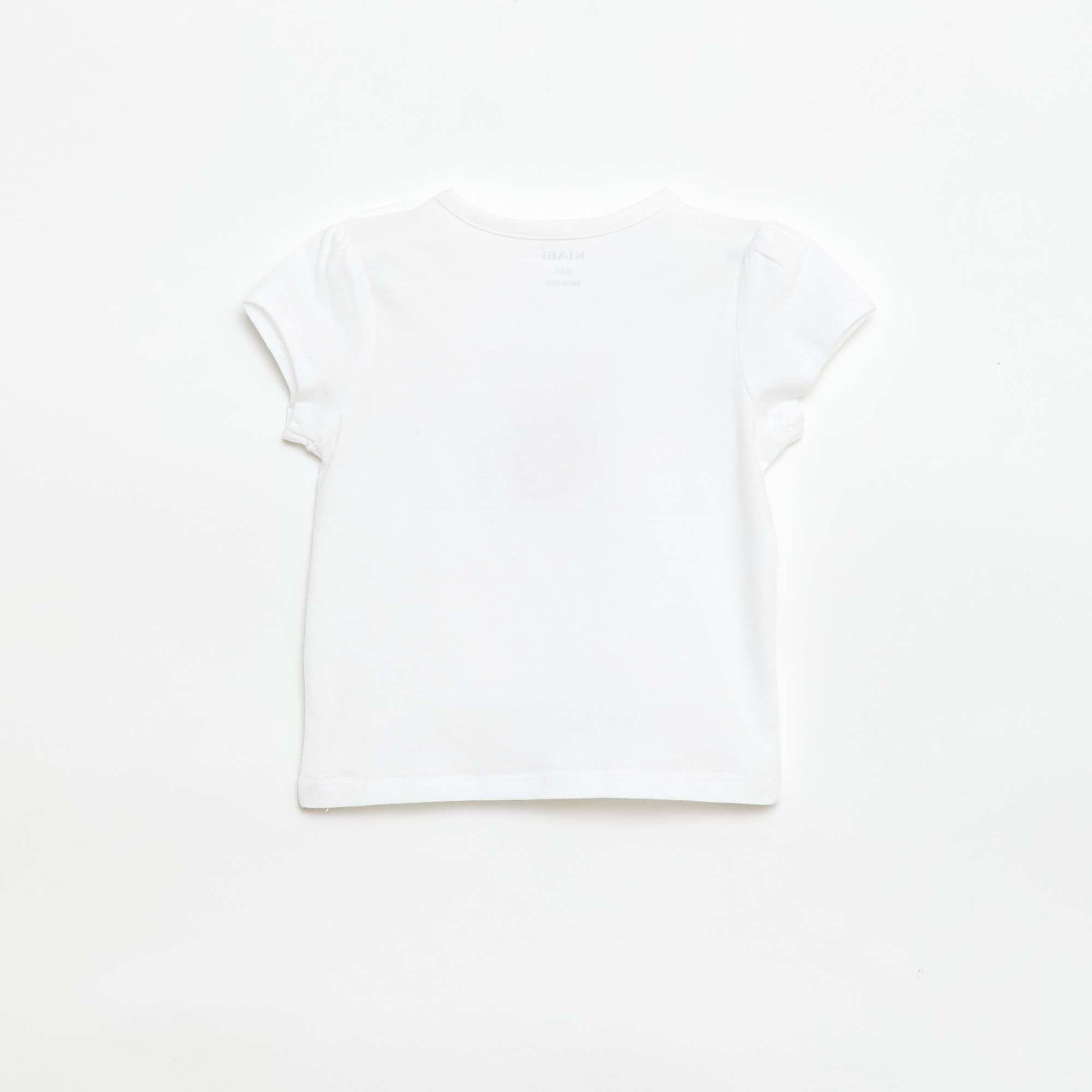 Camiseta de punto con mangas cortas BLANCO