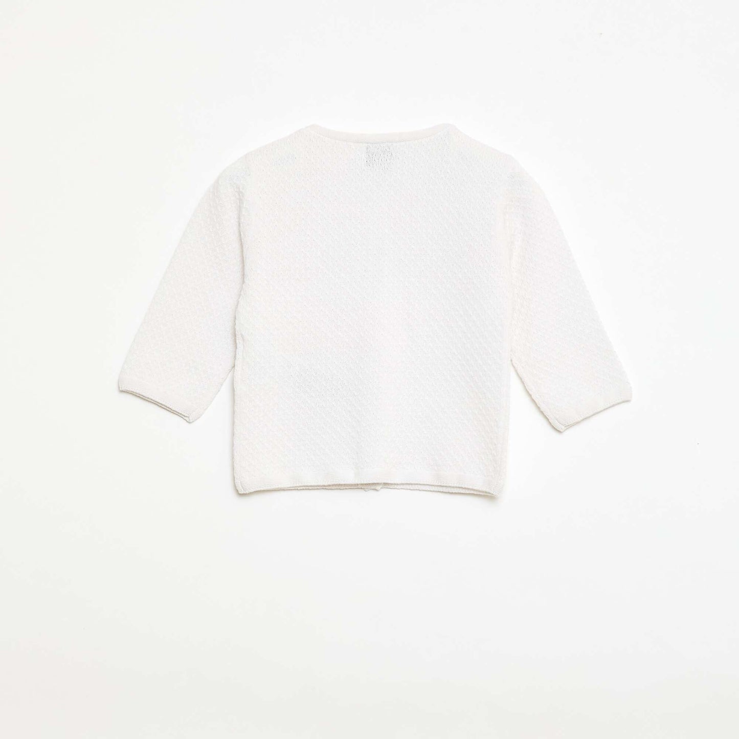 Cárdigan de punto musgo liso BLANCO