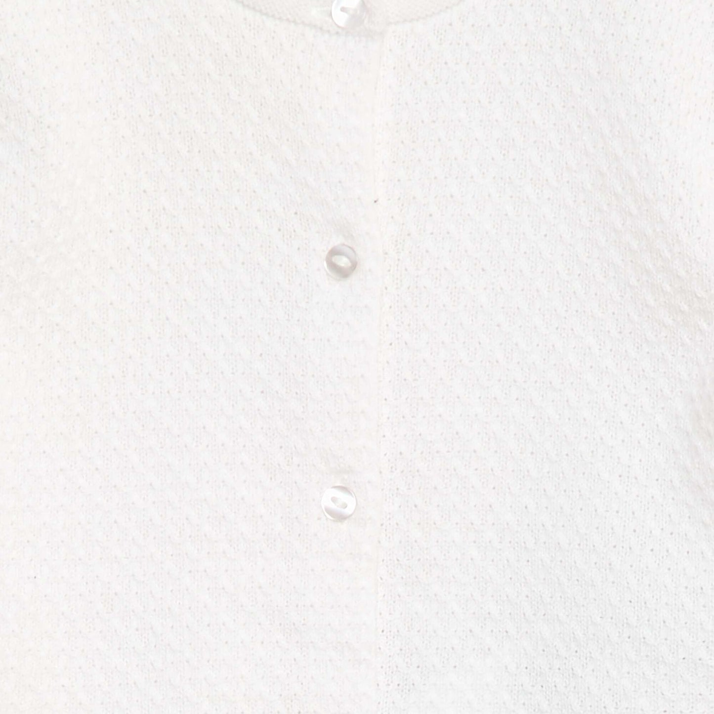 Cárdigan de punto musgo liso BLANCO