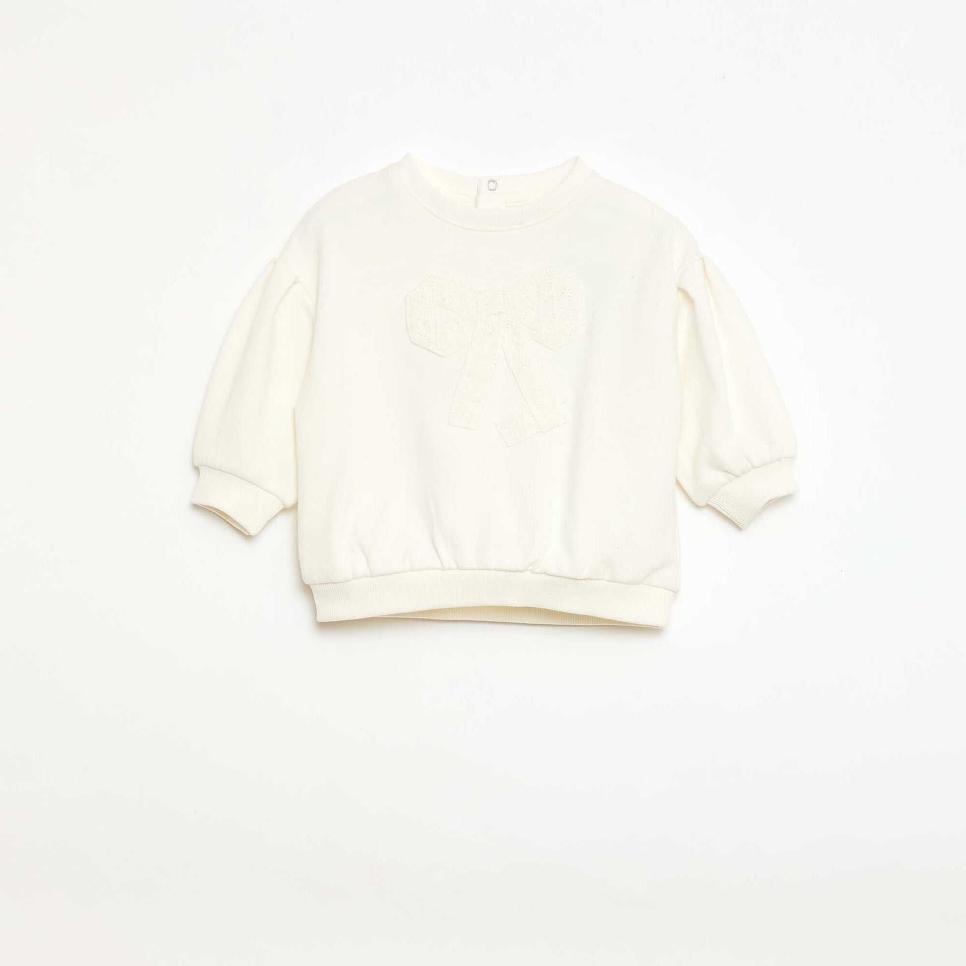 Buzo de algodón con diseño en la parte delantera BLANCO
