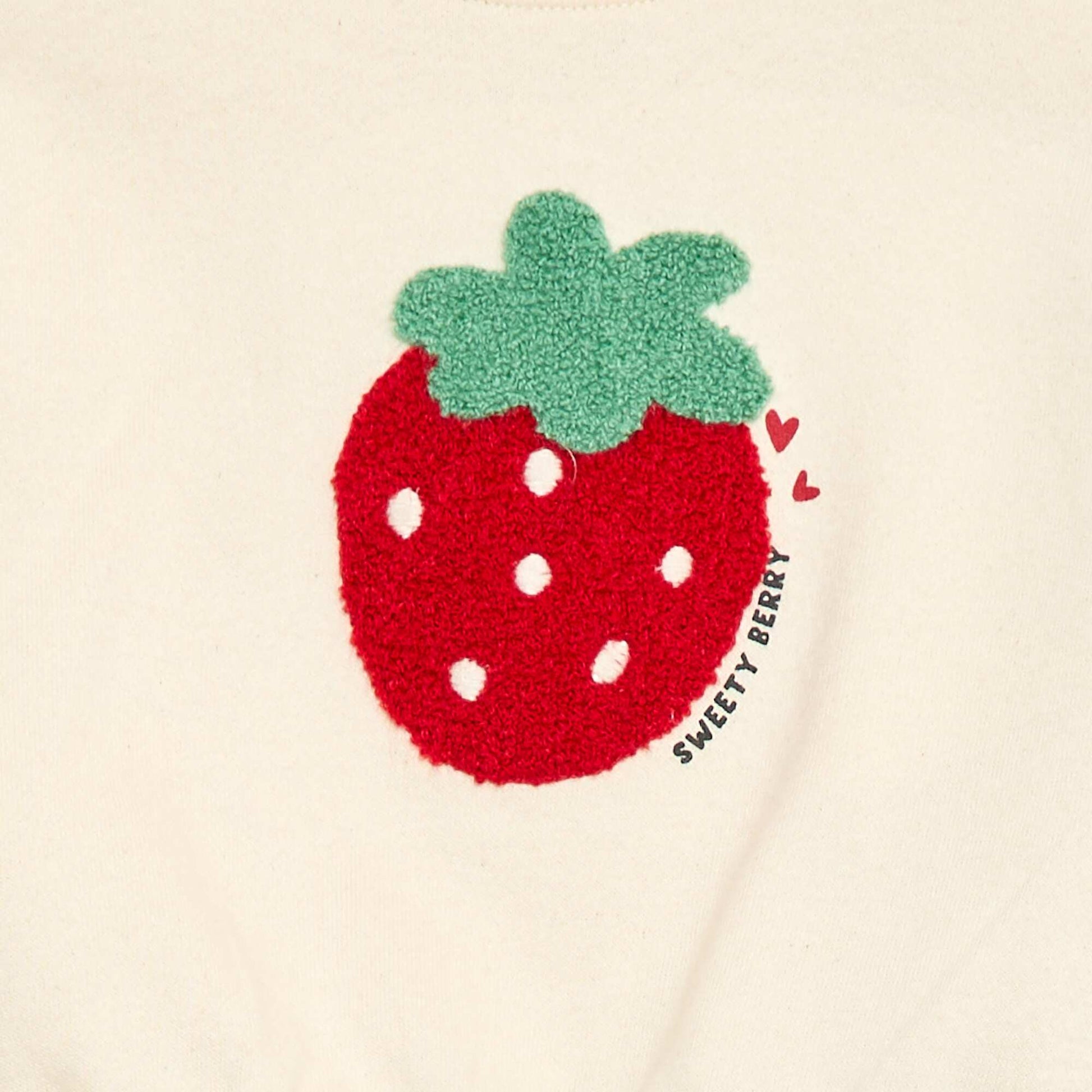 Buzo de manga larga con parche de punto bouclé BLANCO
