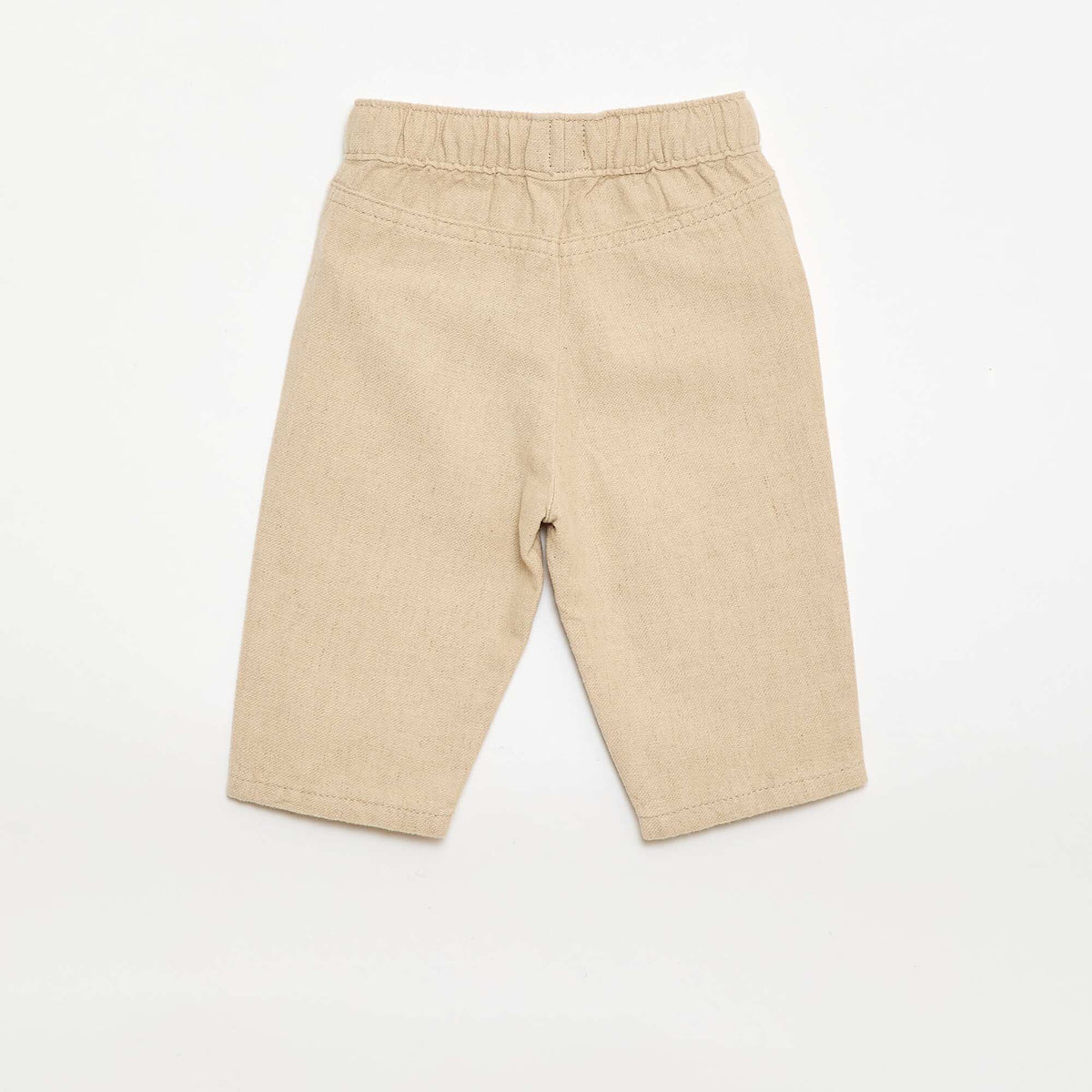 Pantalón blanco con rayas finas BEIGE