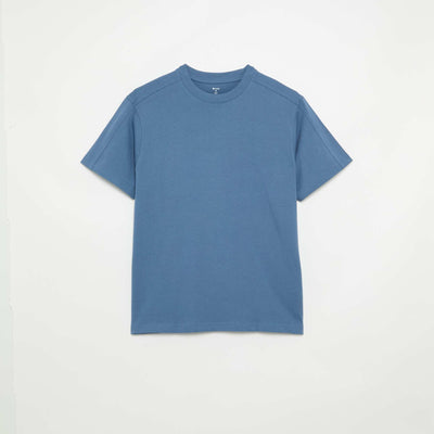 Camiseta lisa de corte cómodo / oversize de manga corta AZUL