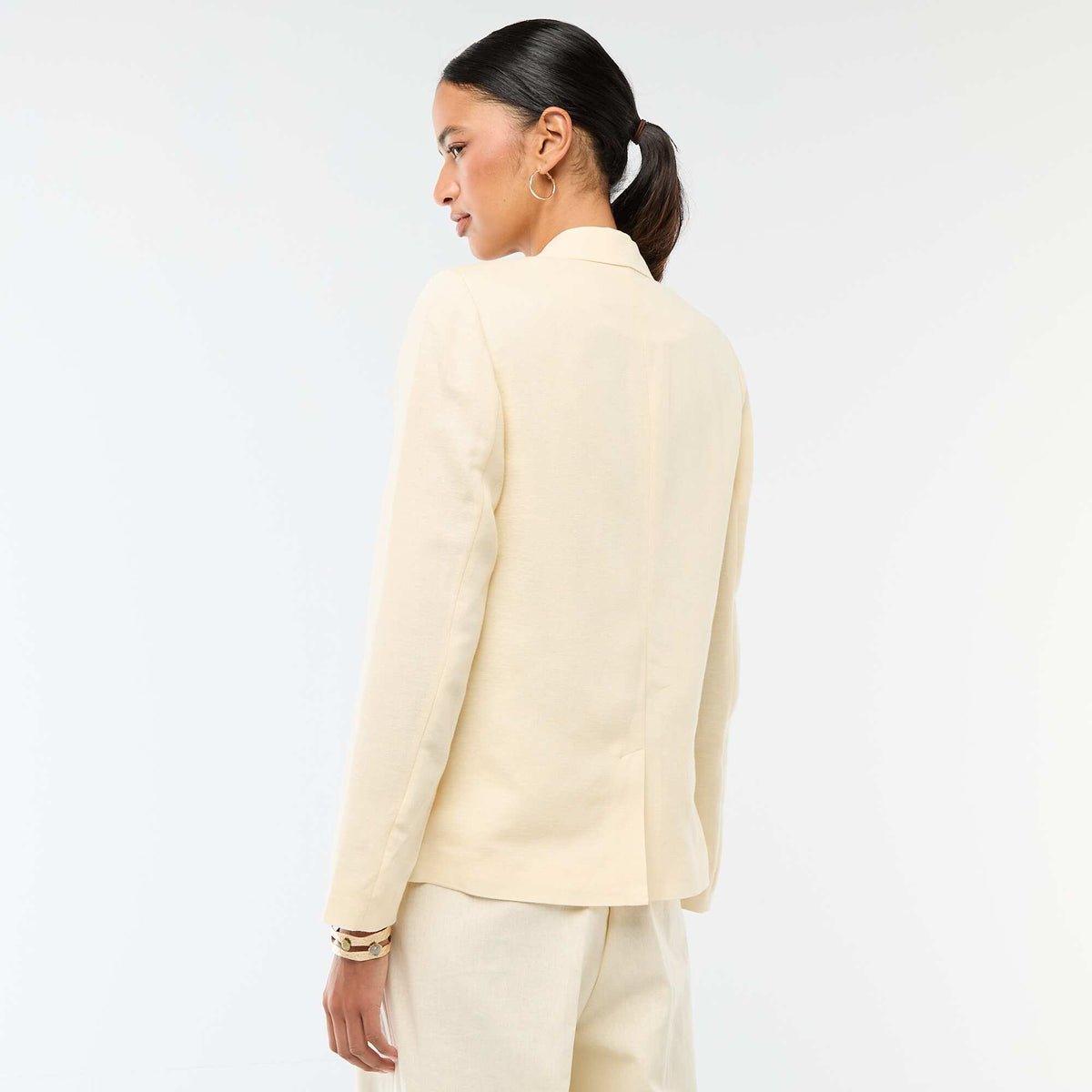Chaqueta blazer midi BEIGE
