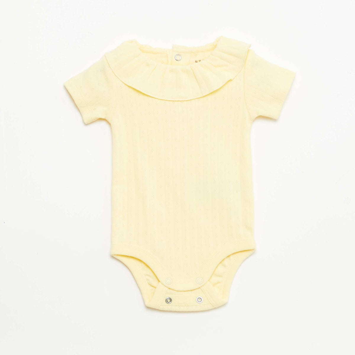 Pack body evolutivo + pijama en punto canalé AMARILLO