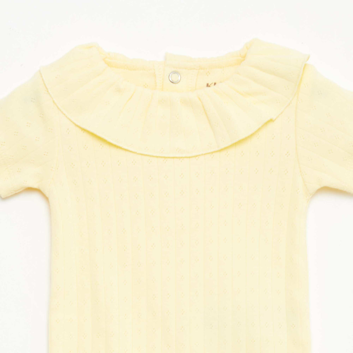 Pack body evolutivo + pijama en punto canalé AMARILLO