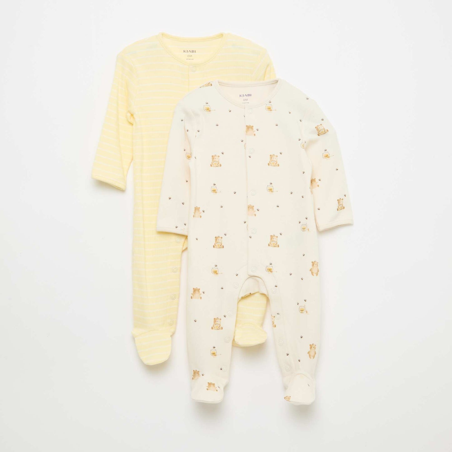 Pack de pijamas peleles con pies BLANCO