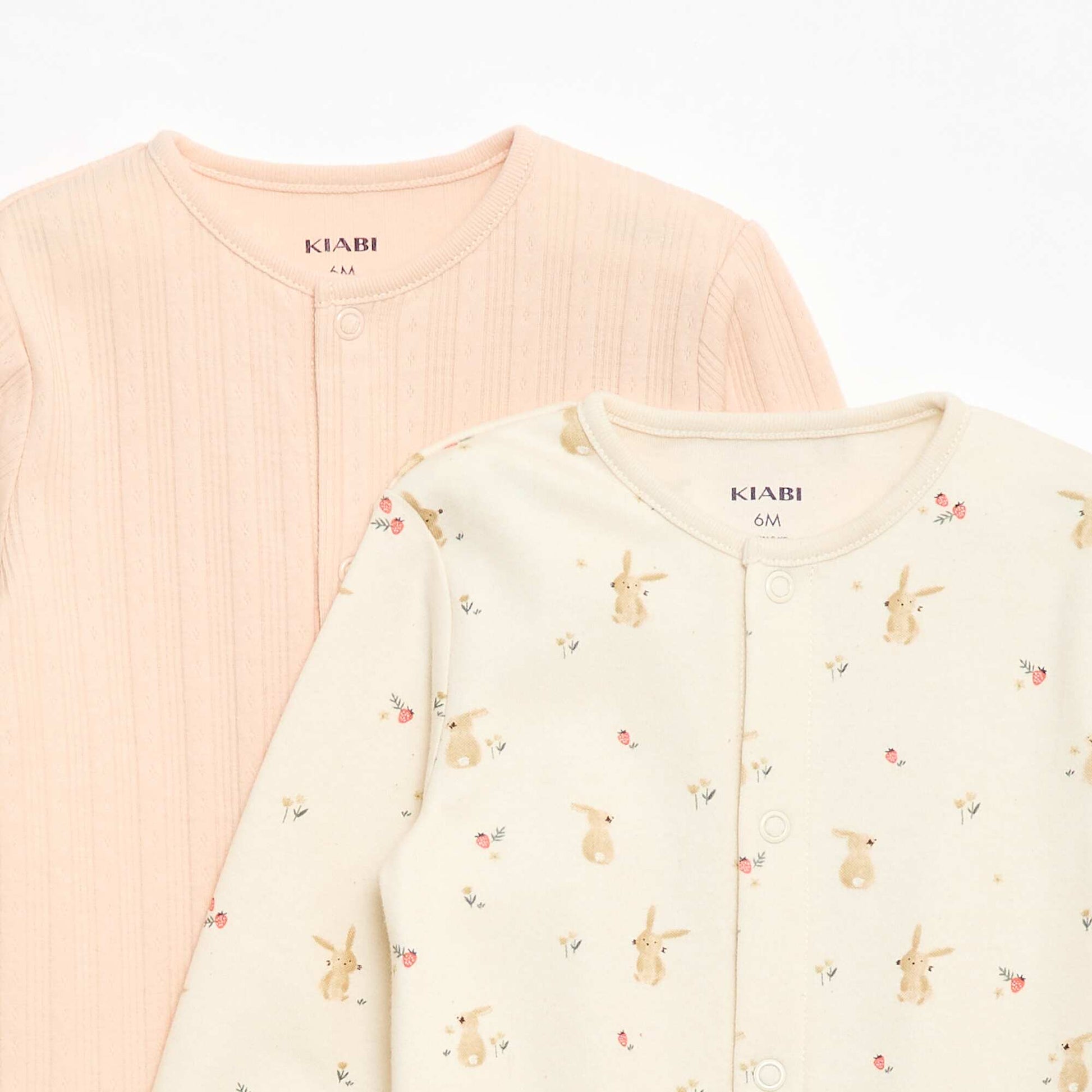 Pack de pijamas peleles con pies BLANCO