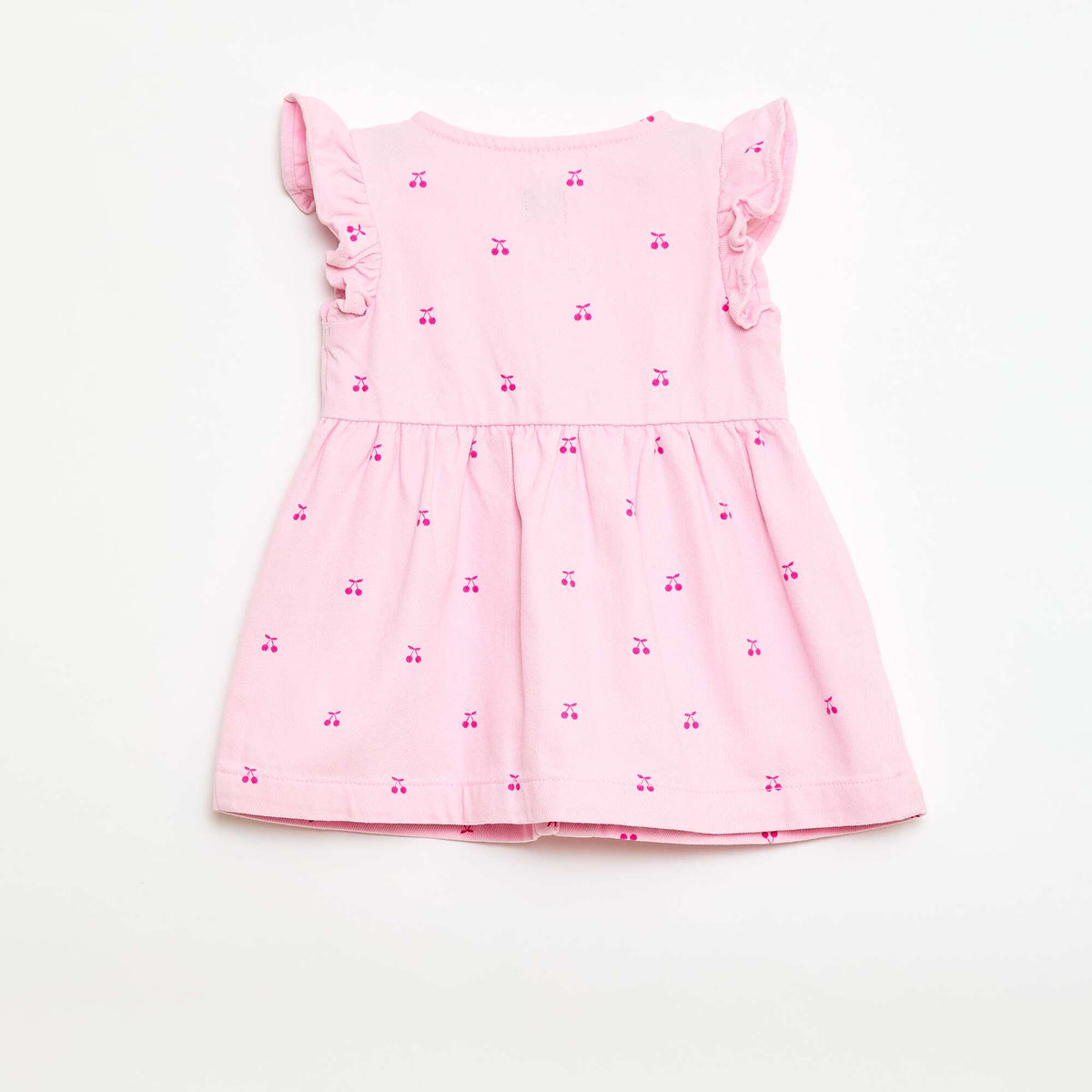 Vestido de twill a rayas y manga corta ROSA