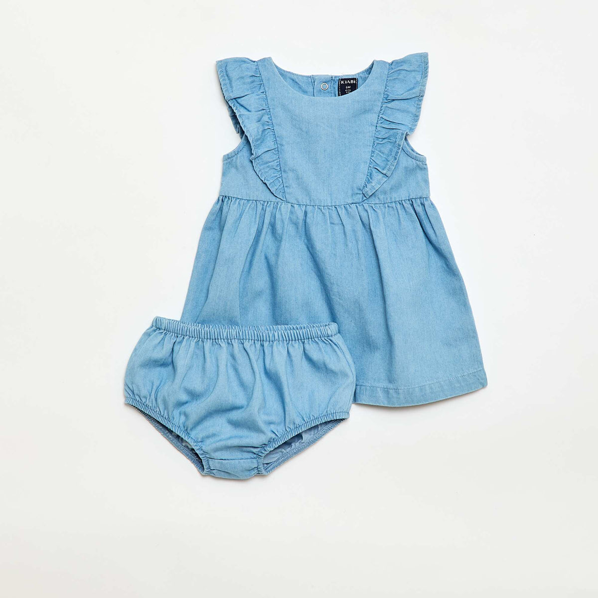 Conjunto vestido + braguita de jean - 2 piezas AZUL