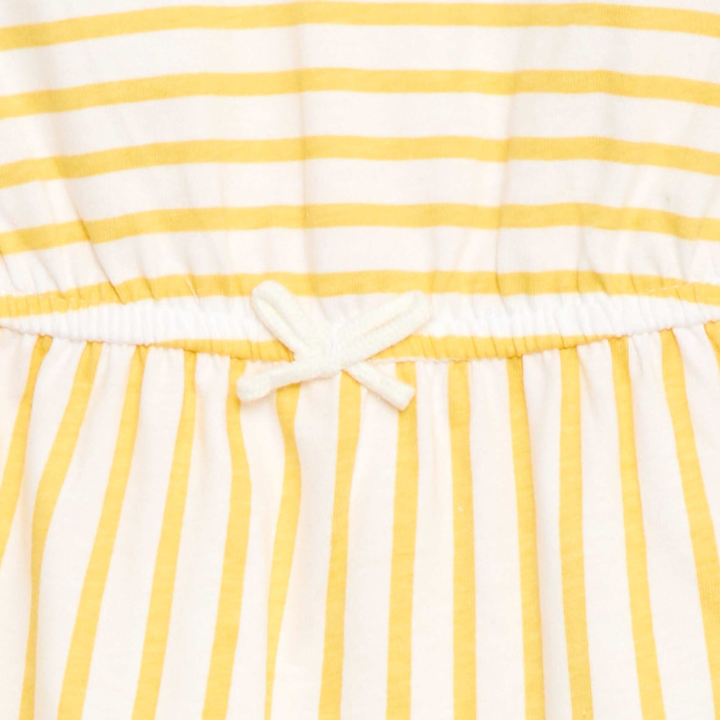 Vestido de manga corta en punto de algodón AMARILLO
