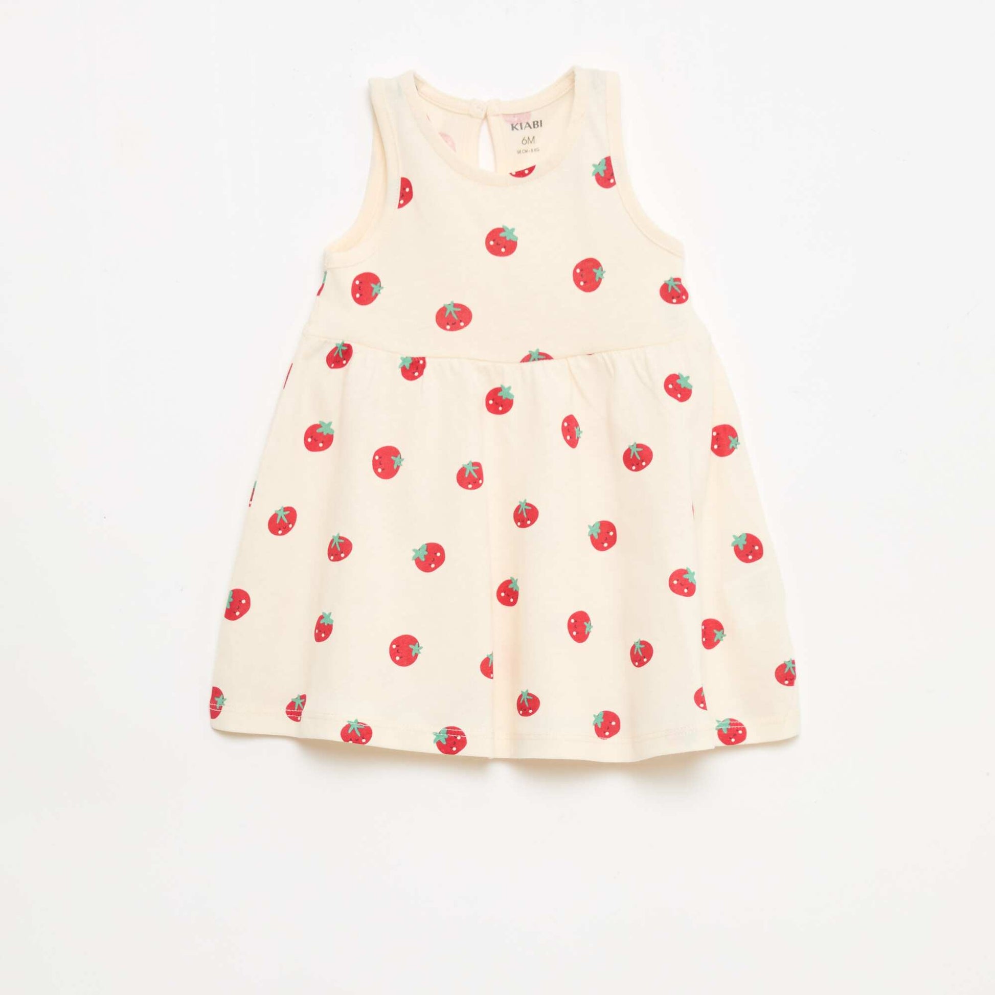 Vestido sin mangas con mensaje BLANCO