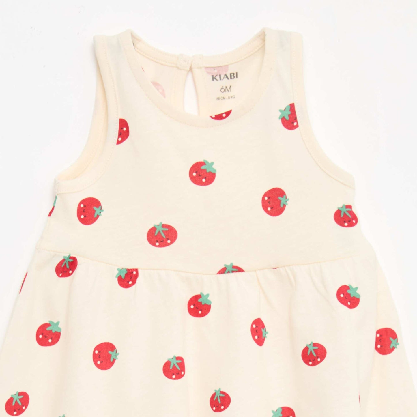 Vestido sin mangas con mensaje BLANCO