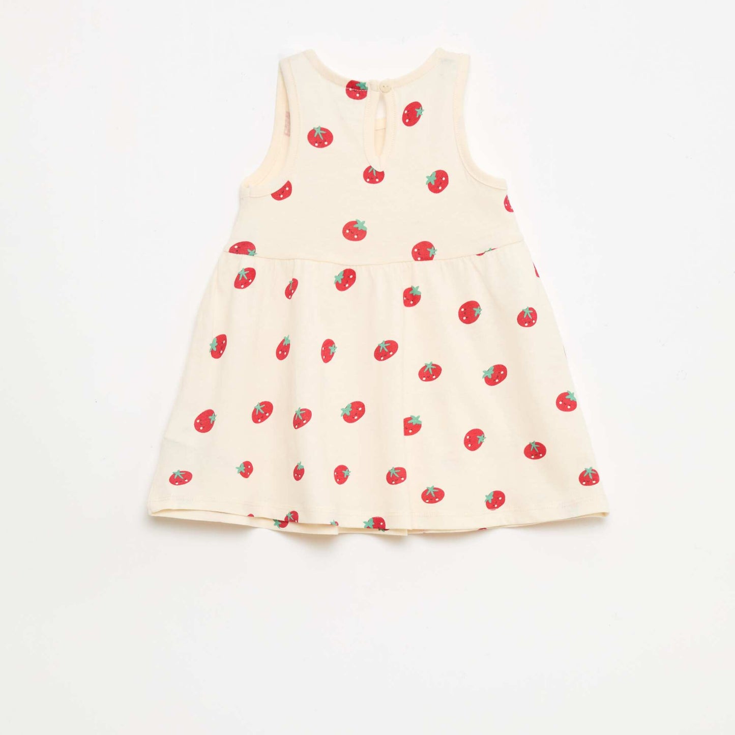 Vestido sin mangas con mensaje BLANCO