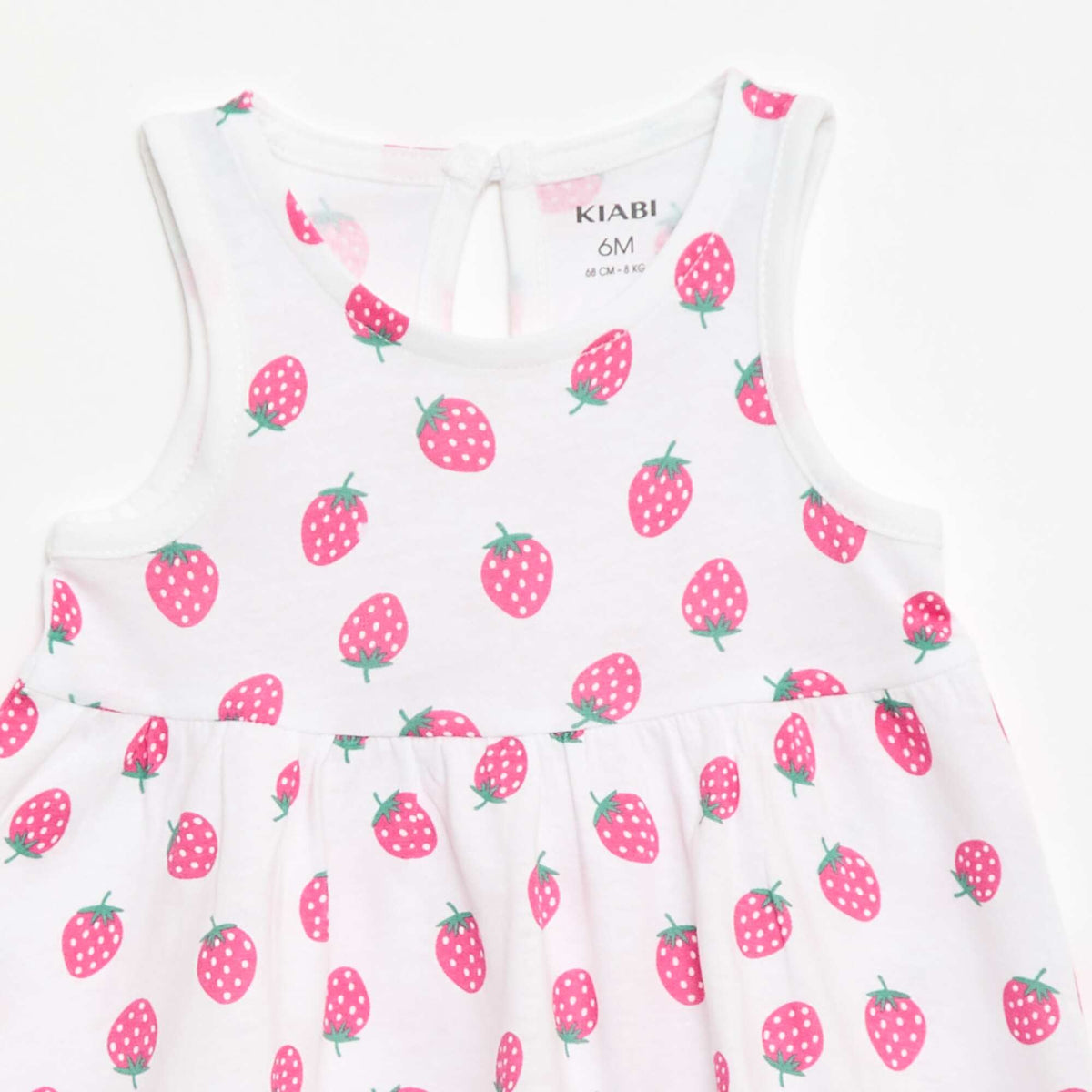 Vestido sin mangas con mensaje BLANCO