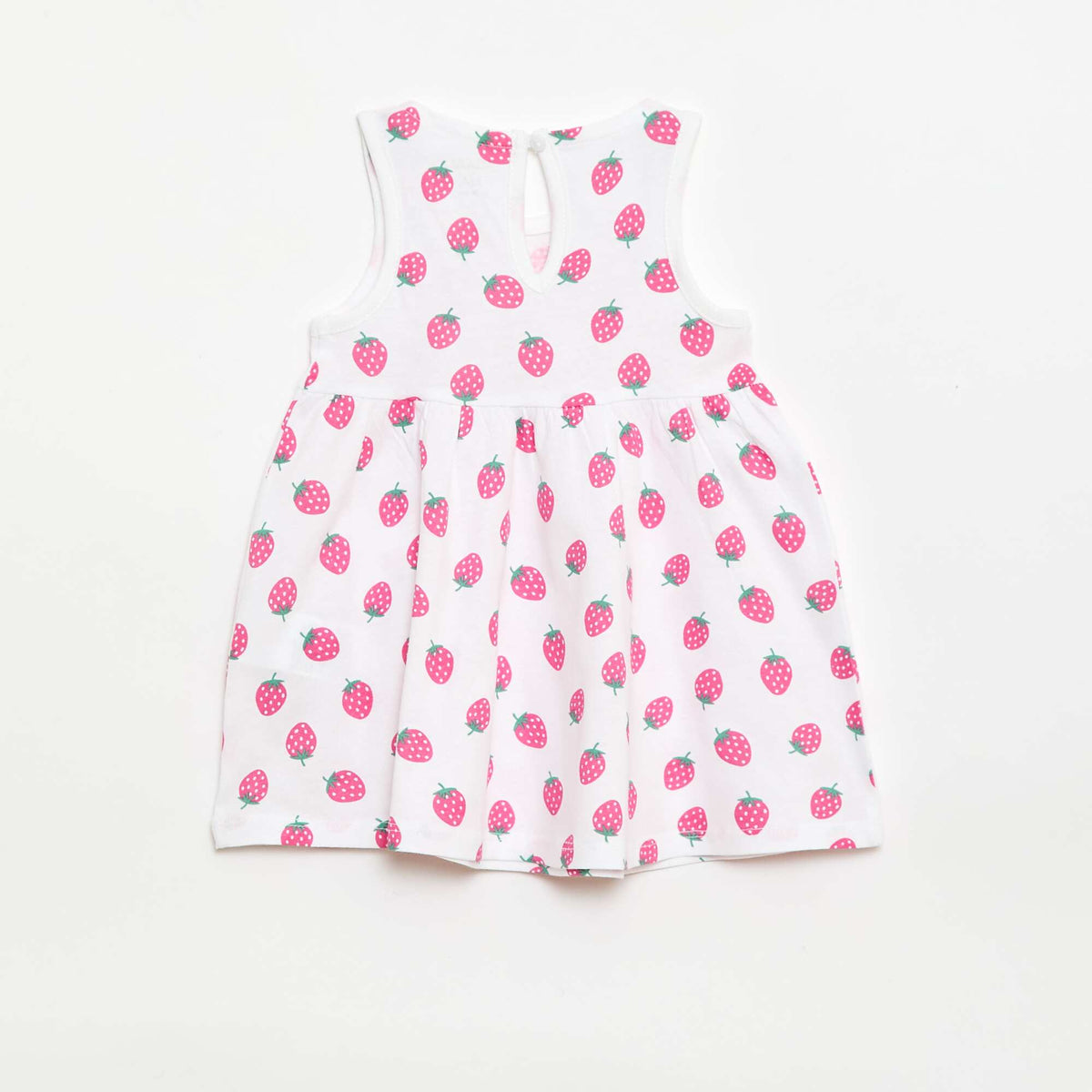 Vestido sin mangas con mensaje BLANCO