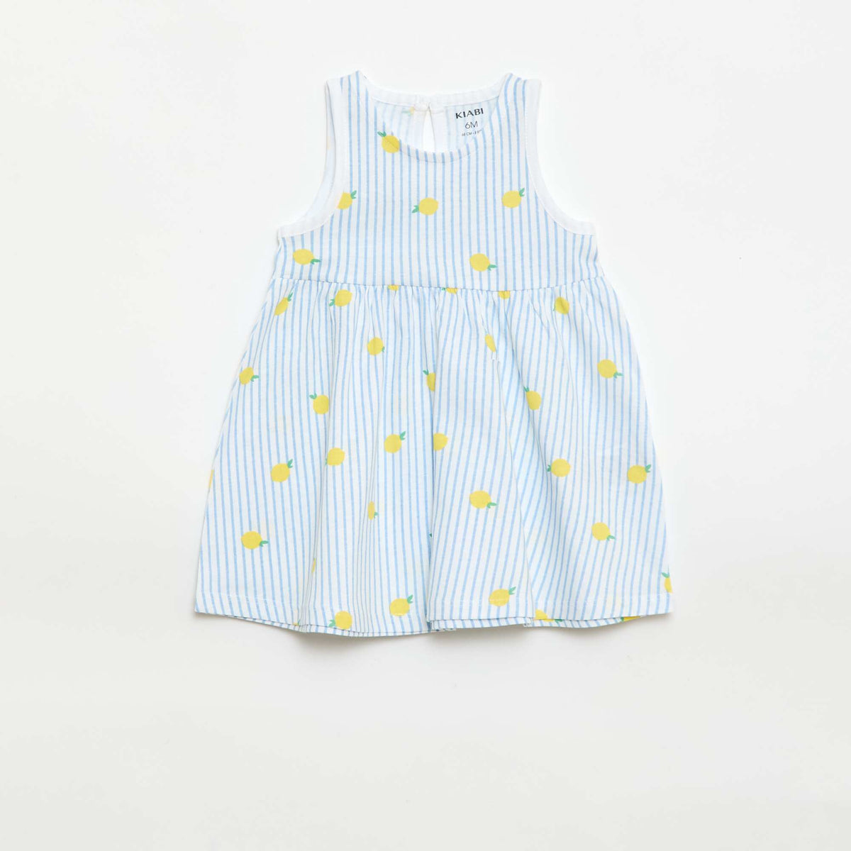 Vestido sin mangas con mensaje AZUL