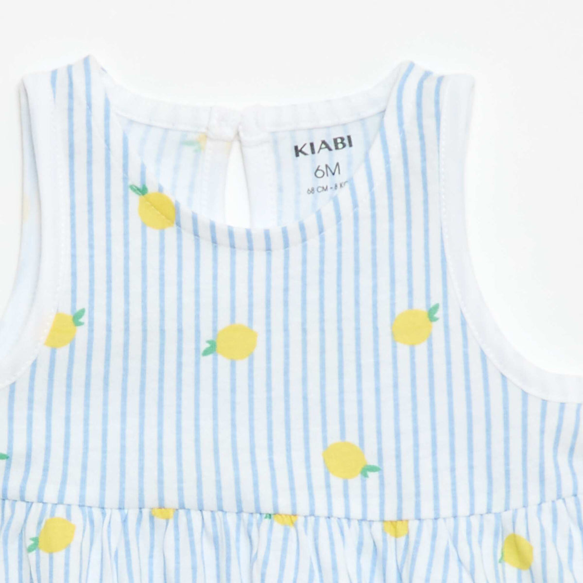 Vestido sin mangas con mensaje AZUL