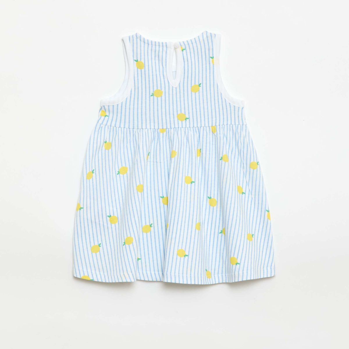Vestido sin mangas con mensaje AZUL