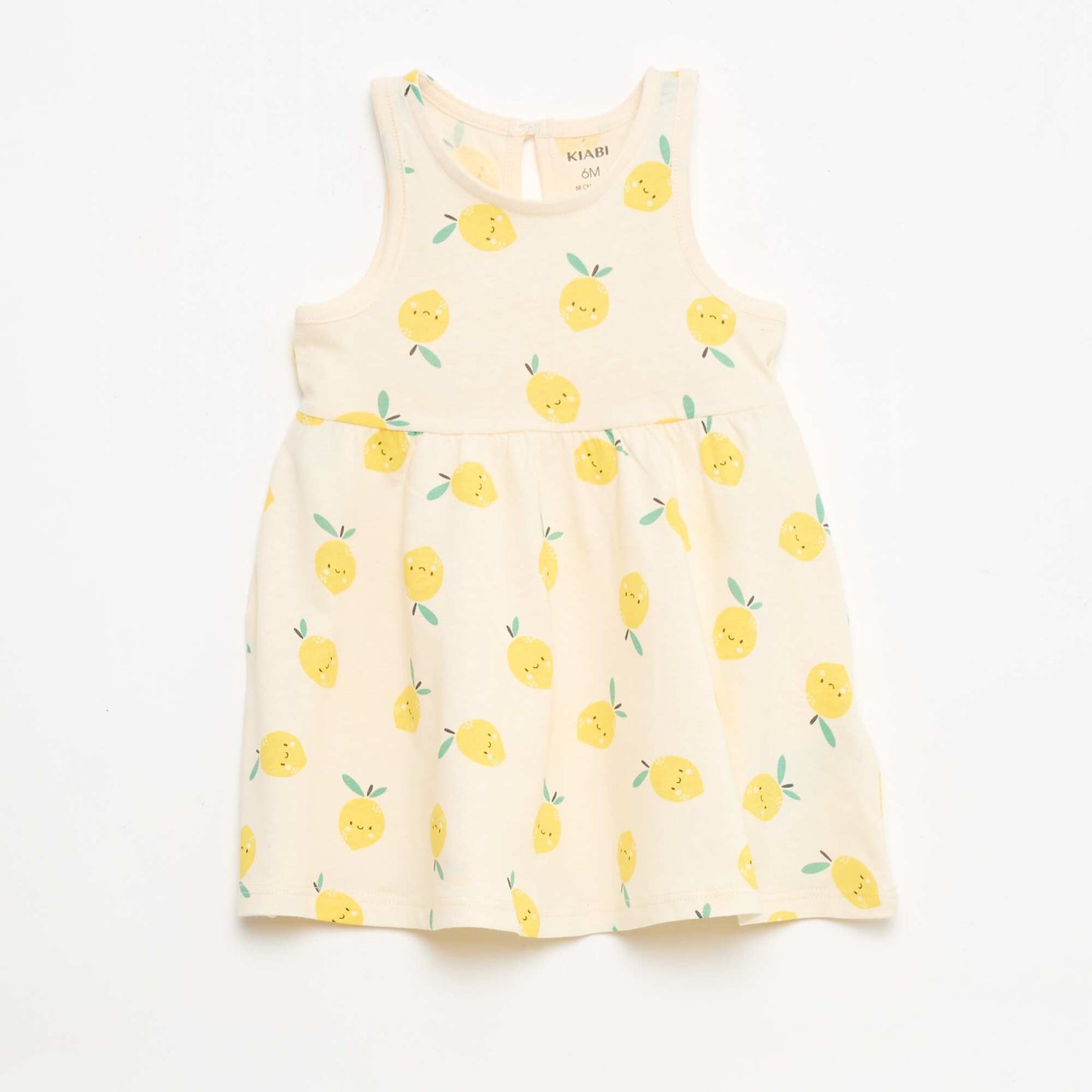 Vestido sin mangas con mensaje BLANCO