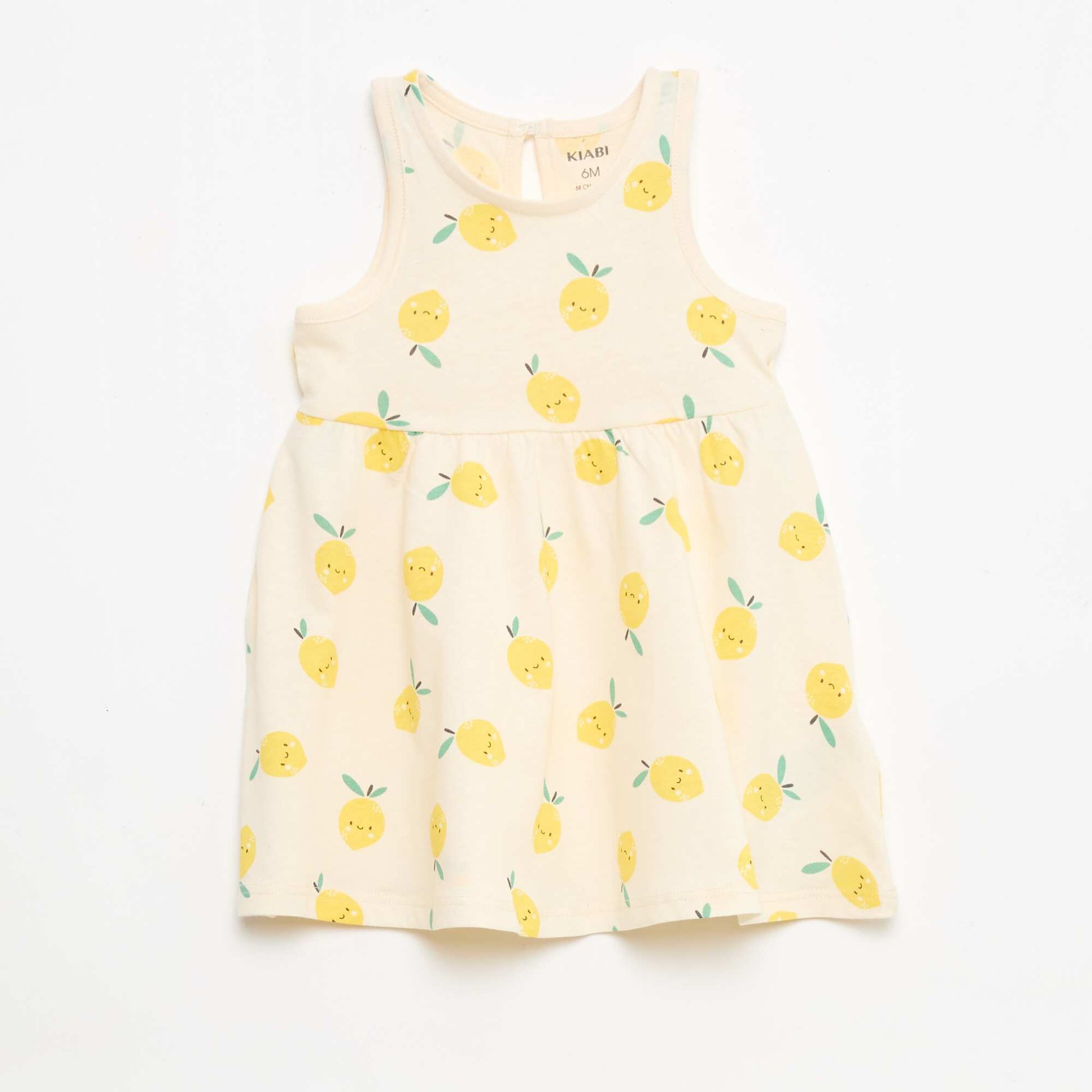 Vestido sin mangas con mensaje BLANCO