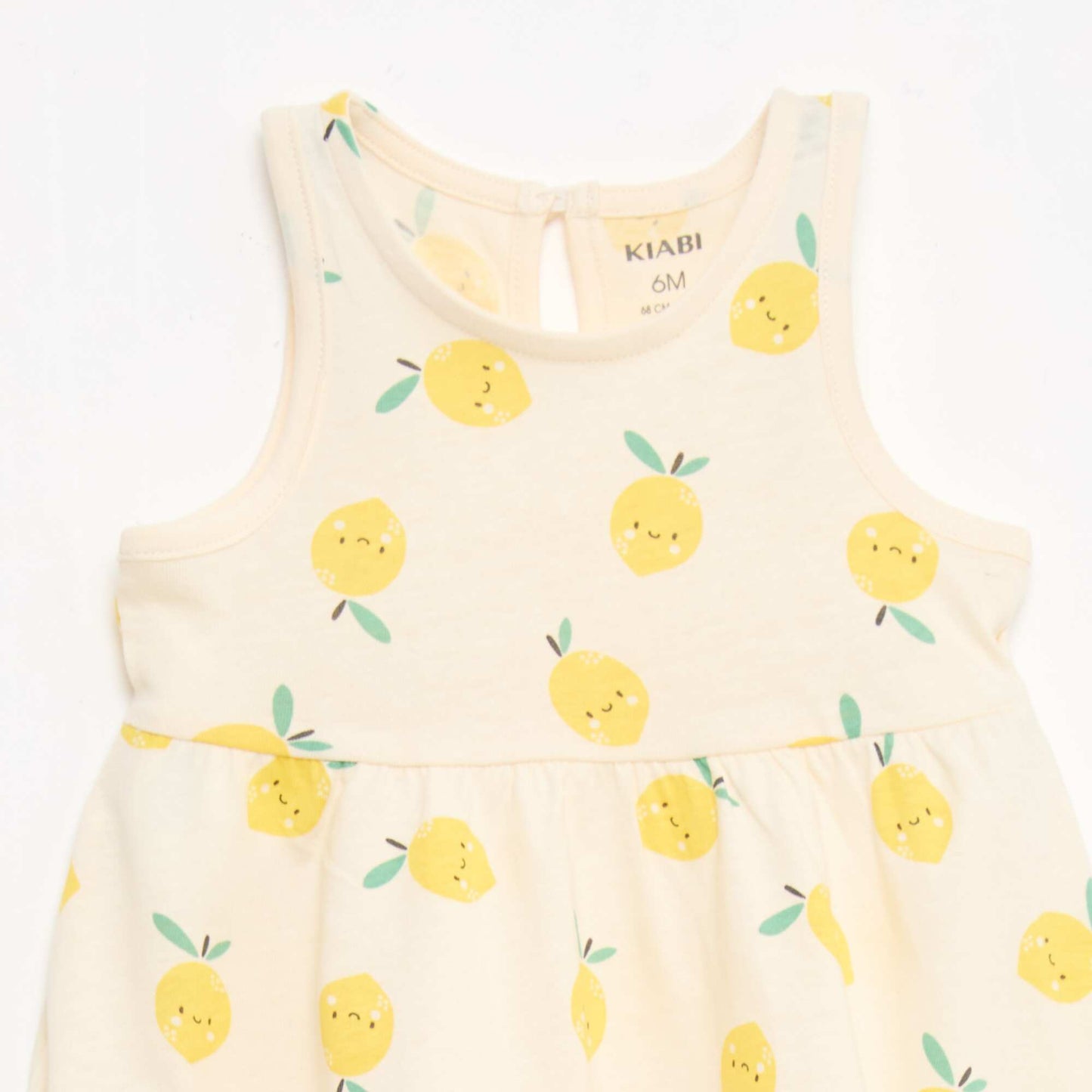 Vestido sin mangas con mensaje BLANCO
