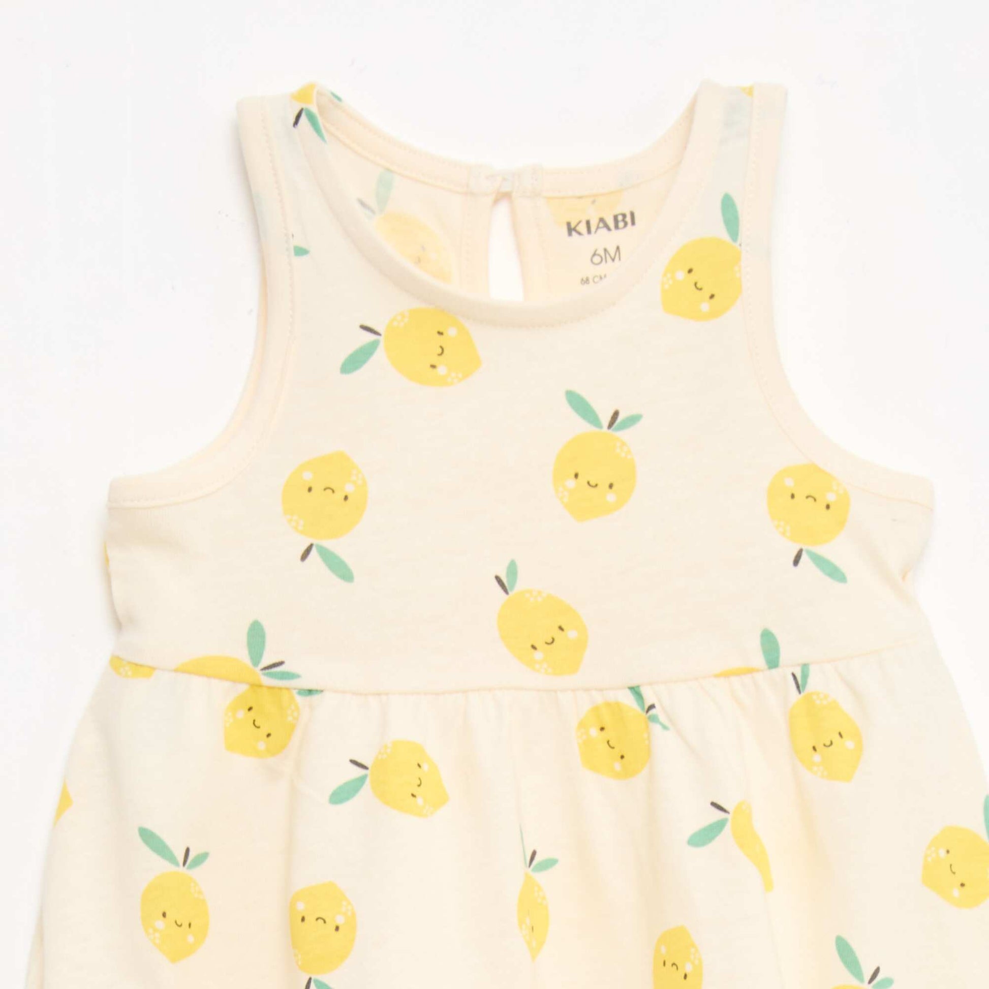 Vestido sin mangas con mensaje BLANCO