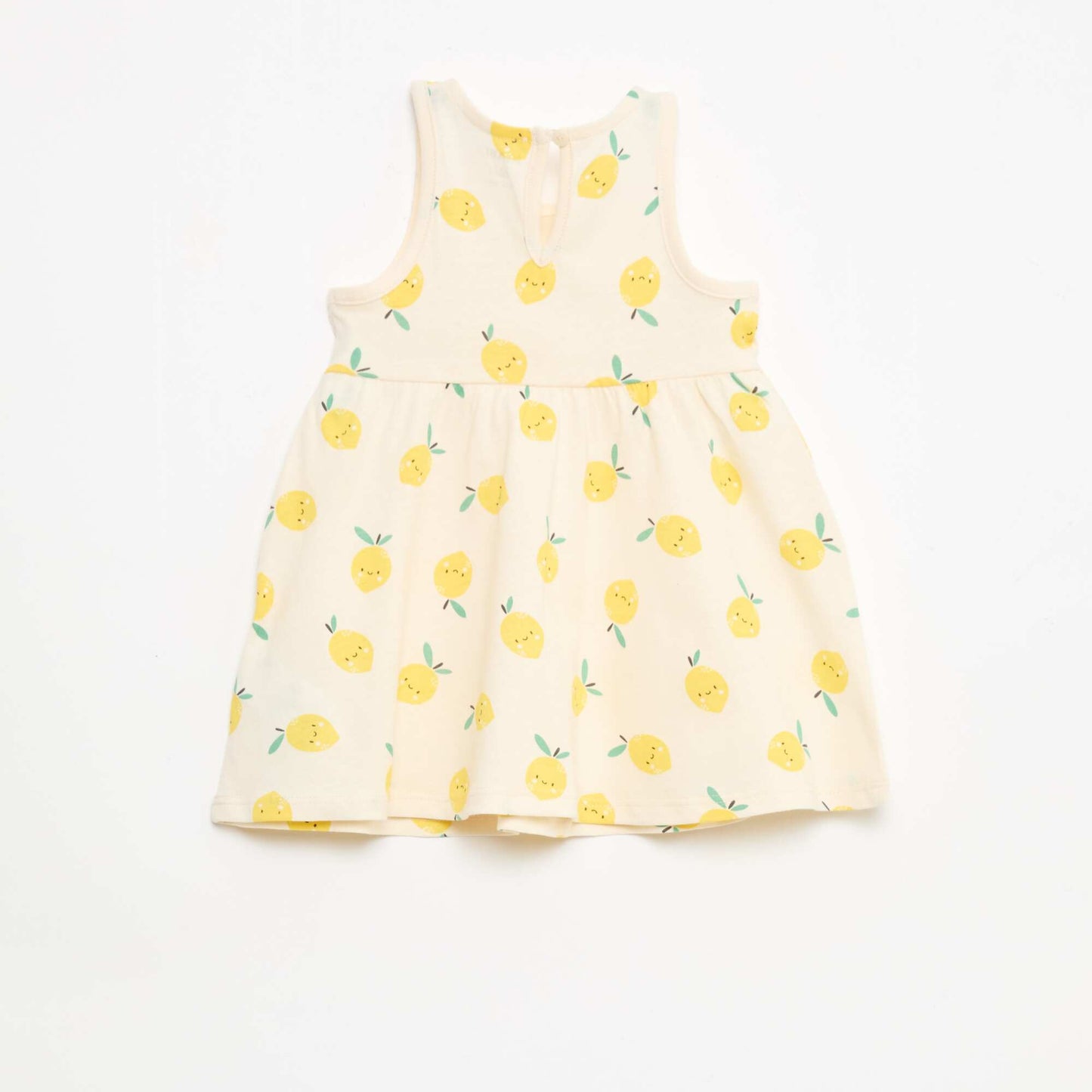 Vestido sin mangas con mensaje BLANCO